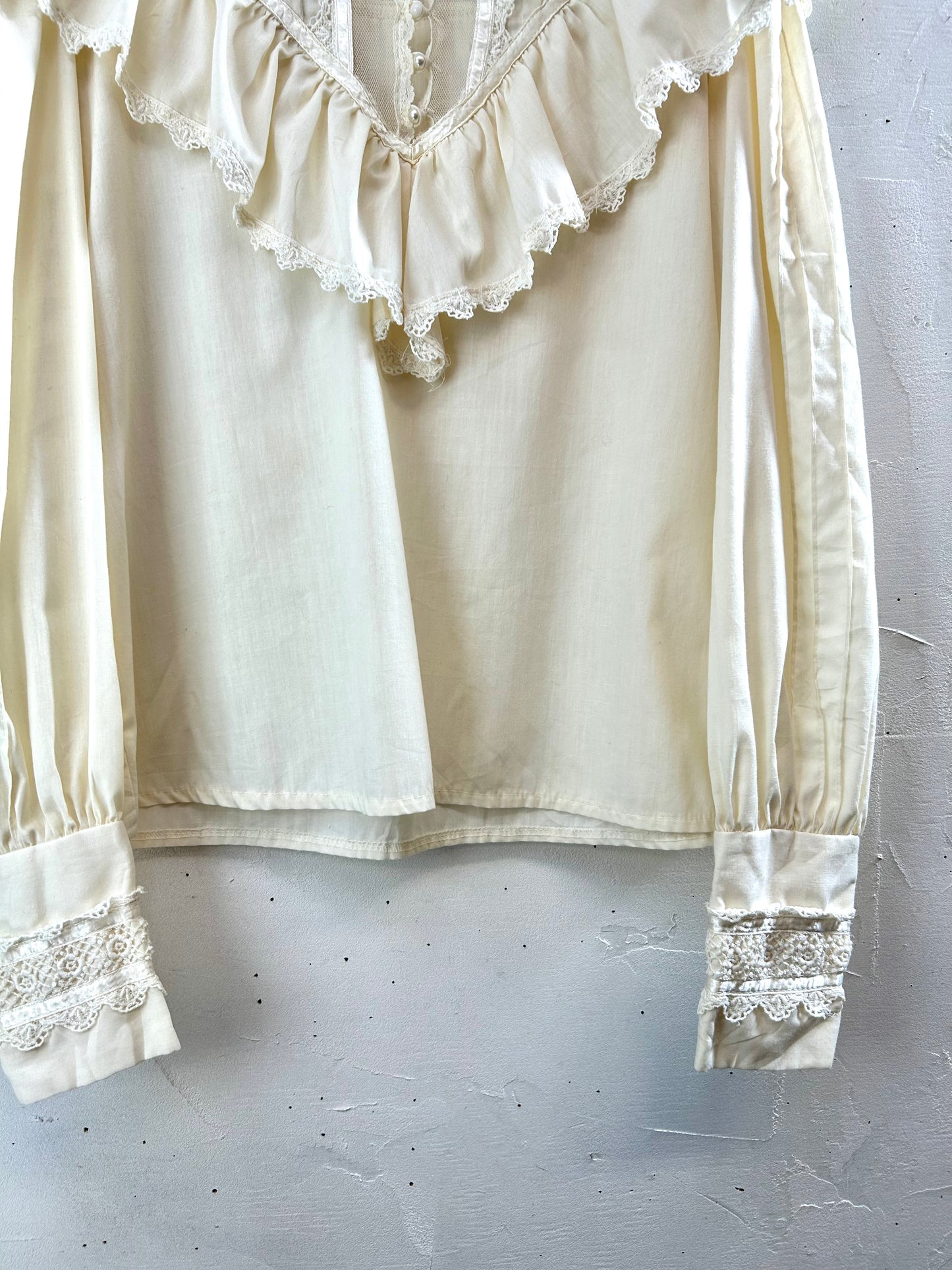 '70sVintage White Blouse 〜GUNNIES〜 [A29337]