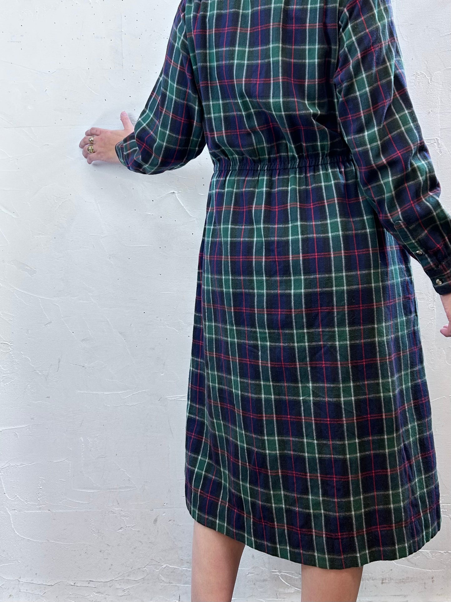 Vintage Plaid Dress 〜L.L.Bean〜 MADE IN USA [L29126]