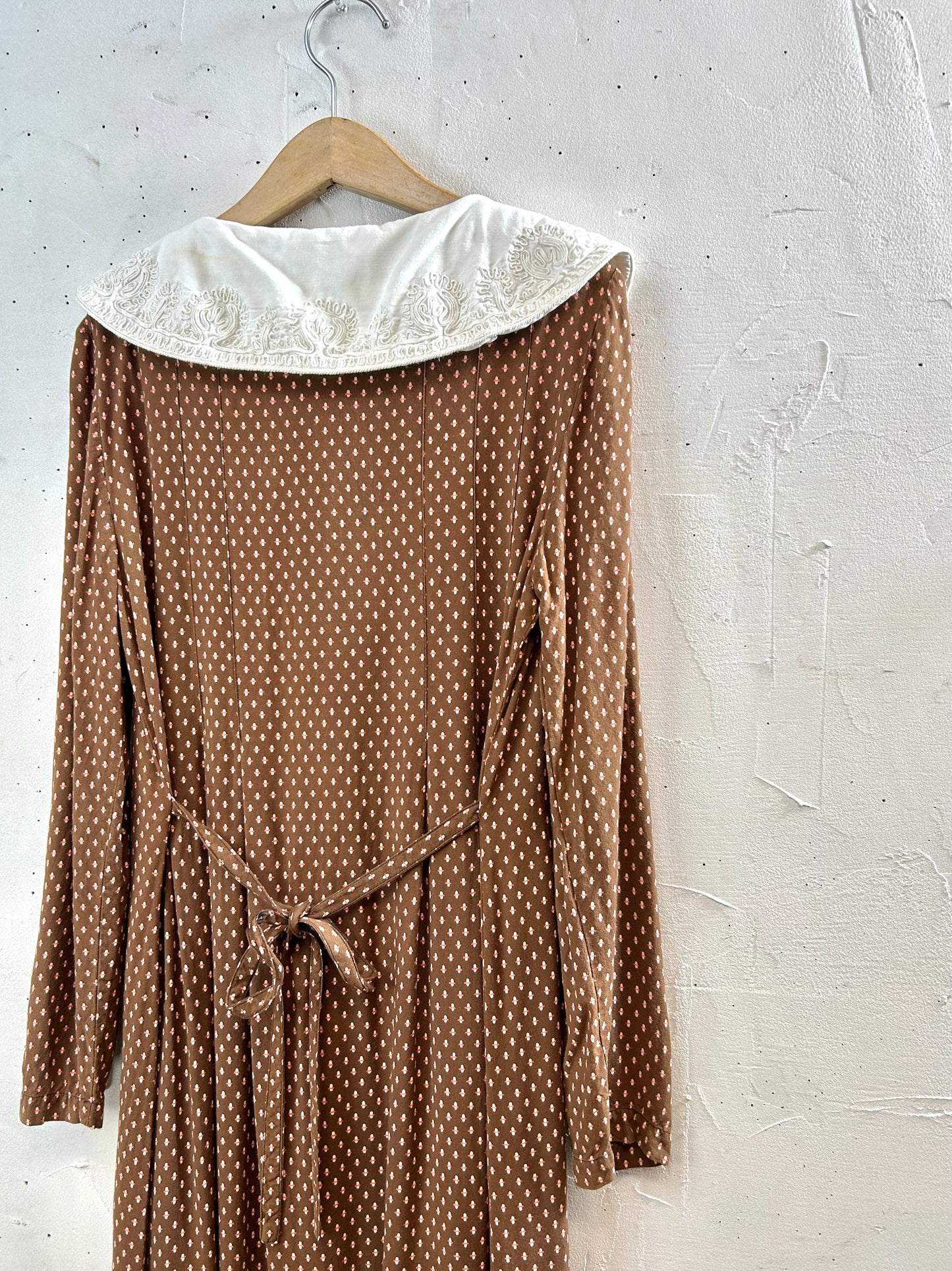 Vintage White Collar Dress  [A29563]