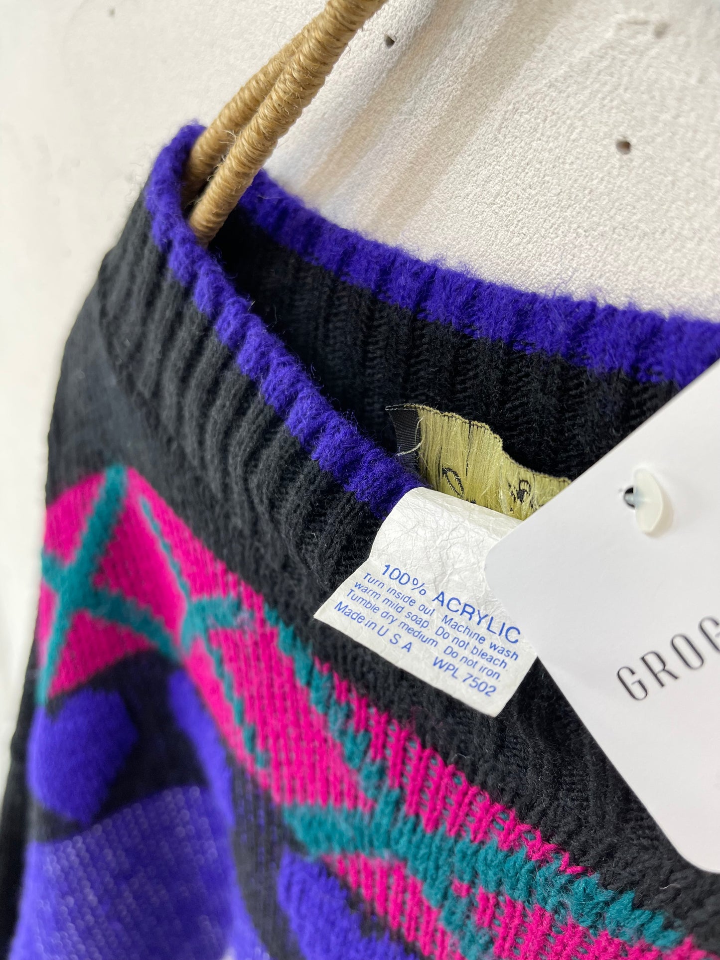 ’80s Vintage Fancy Knit Sweater［K25524］