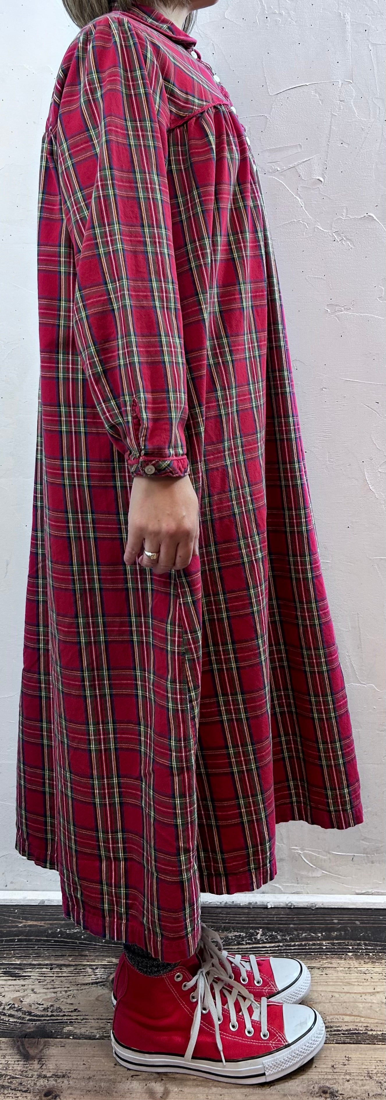 Vintage Plaid Dress 〜L.L.Bean〜 [L29125]