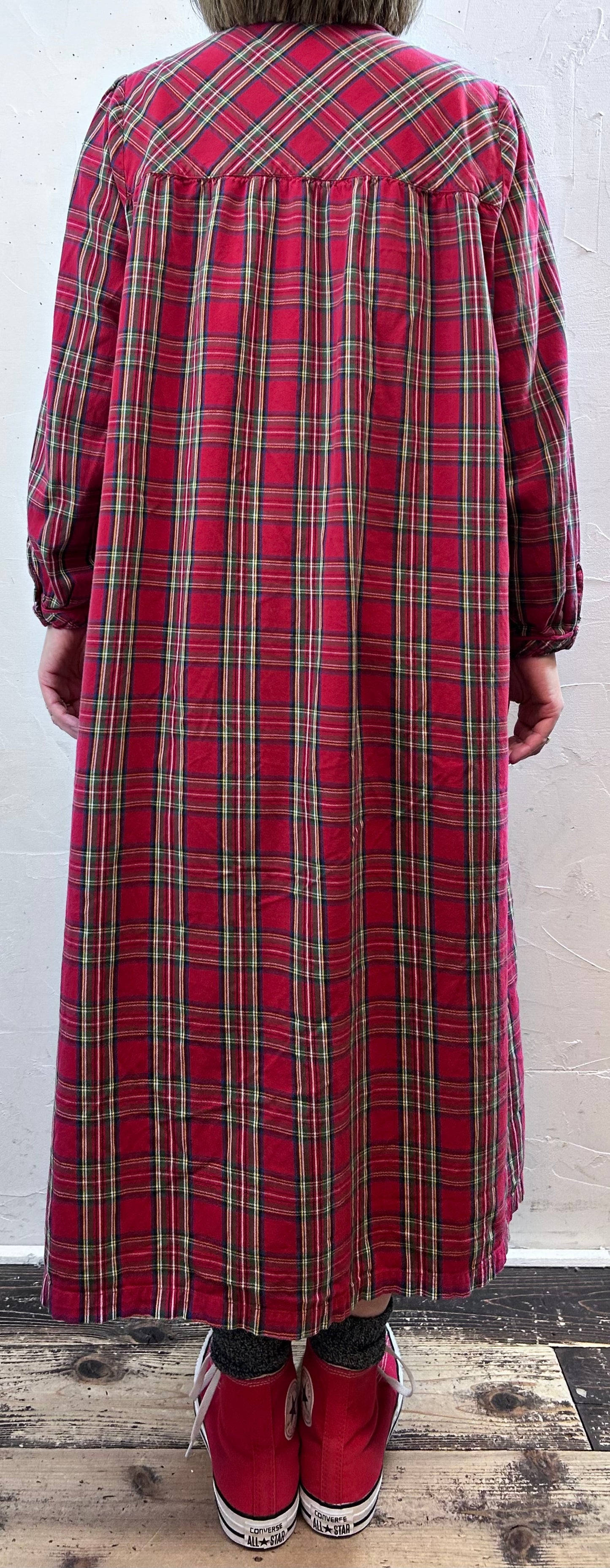 Vintage Plaid Dress 〜L.L.Bean〜 [L29125]