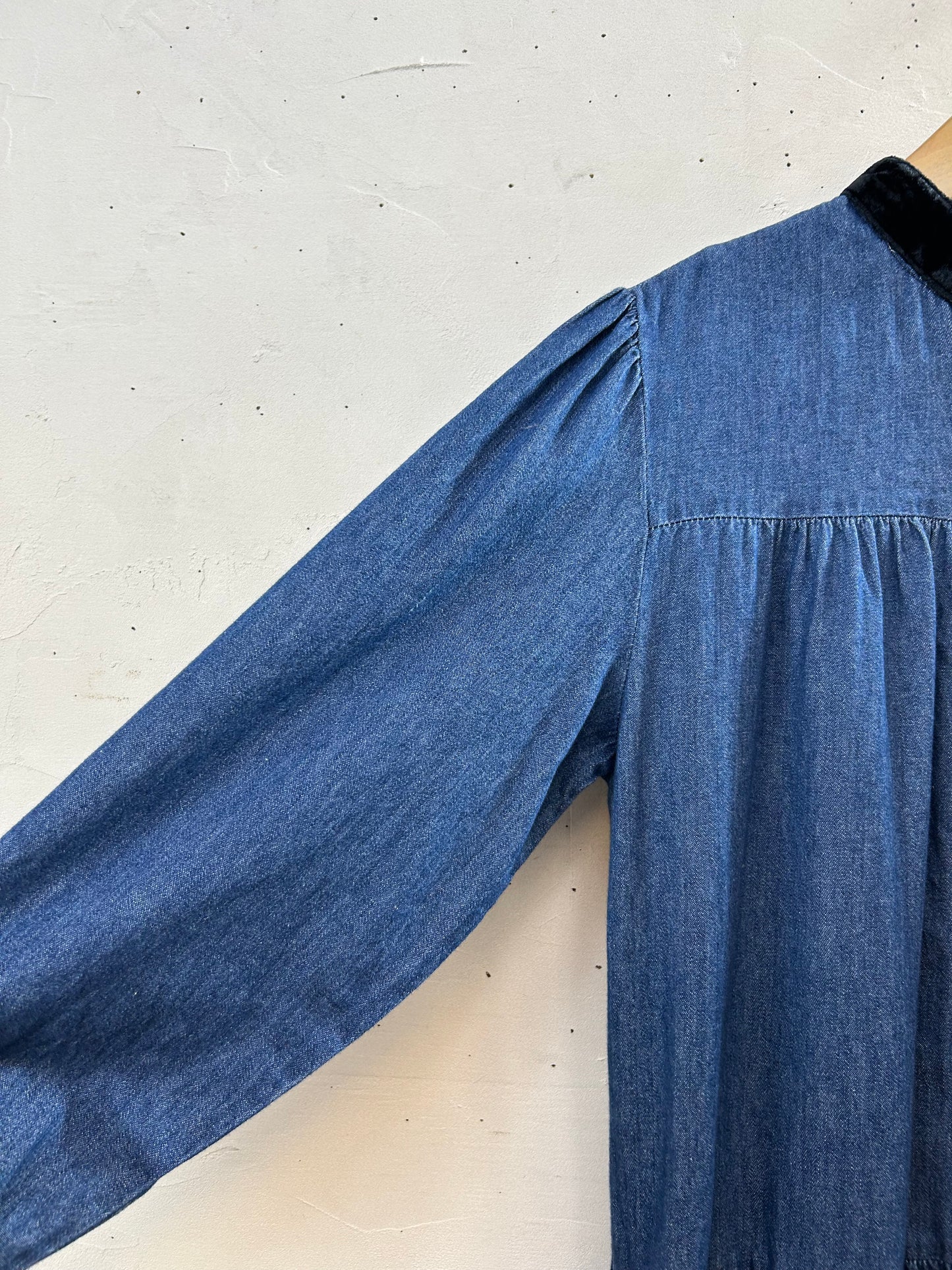 Vintage Denim Dress MADE IN LOS ANGELESE USA [J28680]