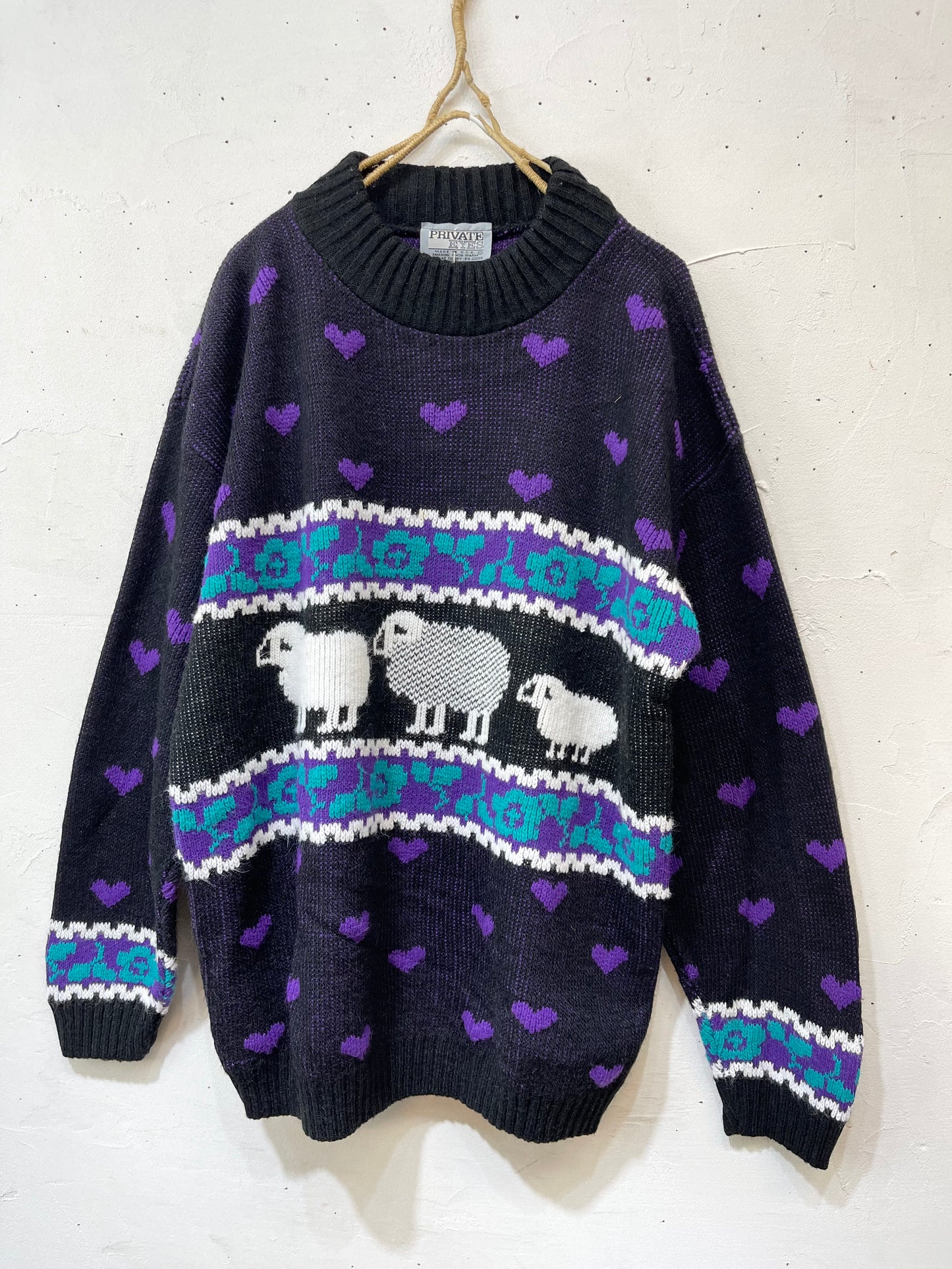 ’80s Vintage Fancy Knit Sweater［K25523］