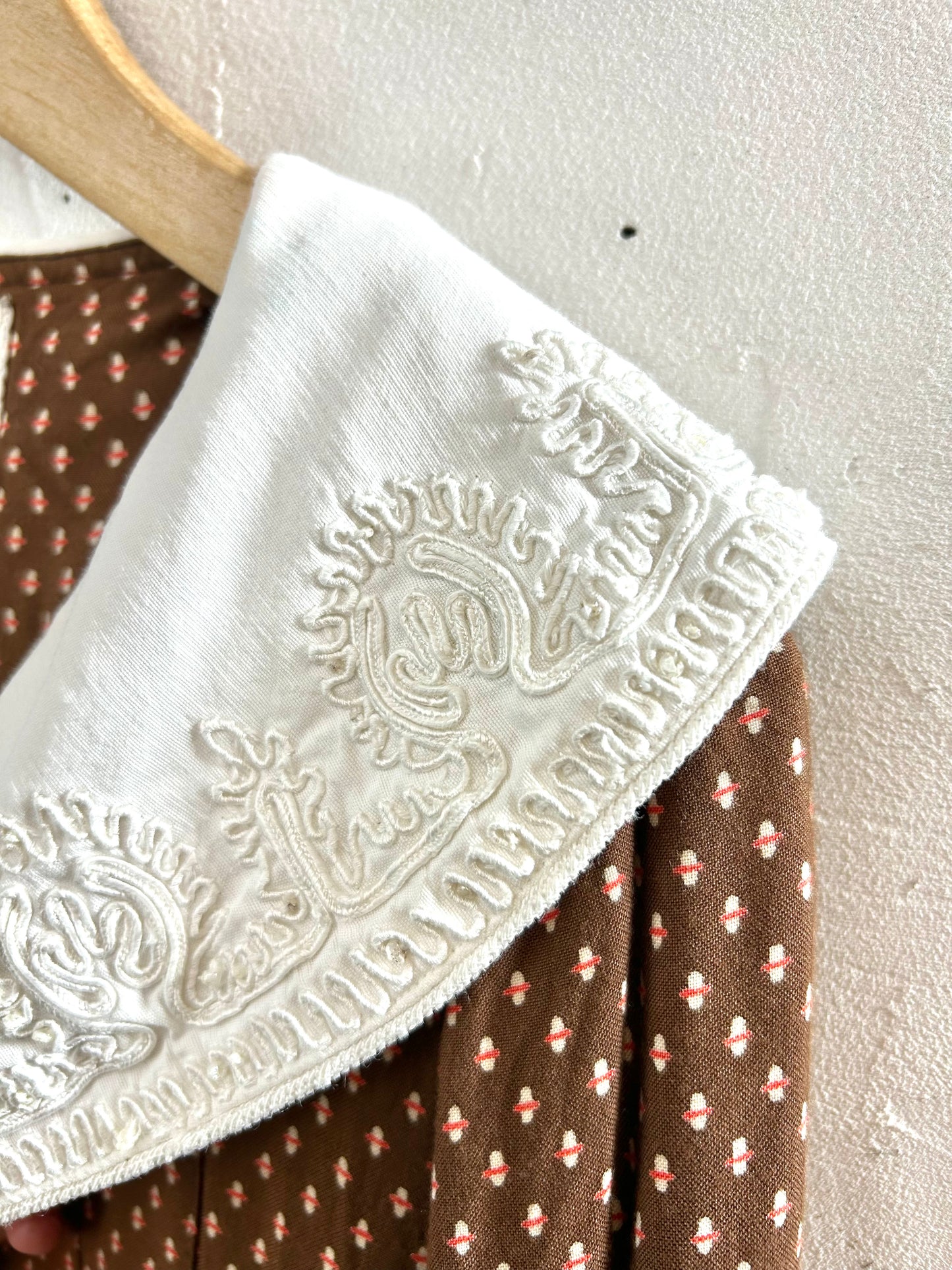 Vintage White Collar Dress  [A29563]