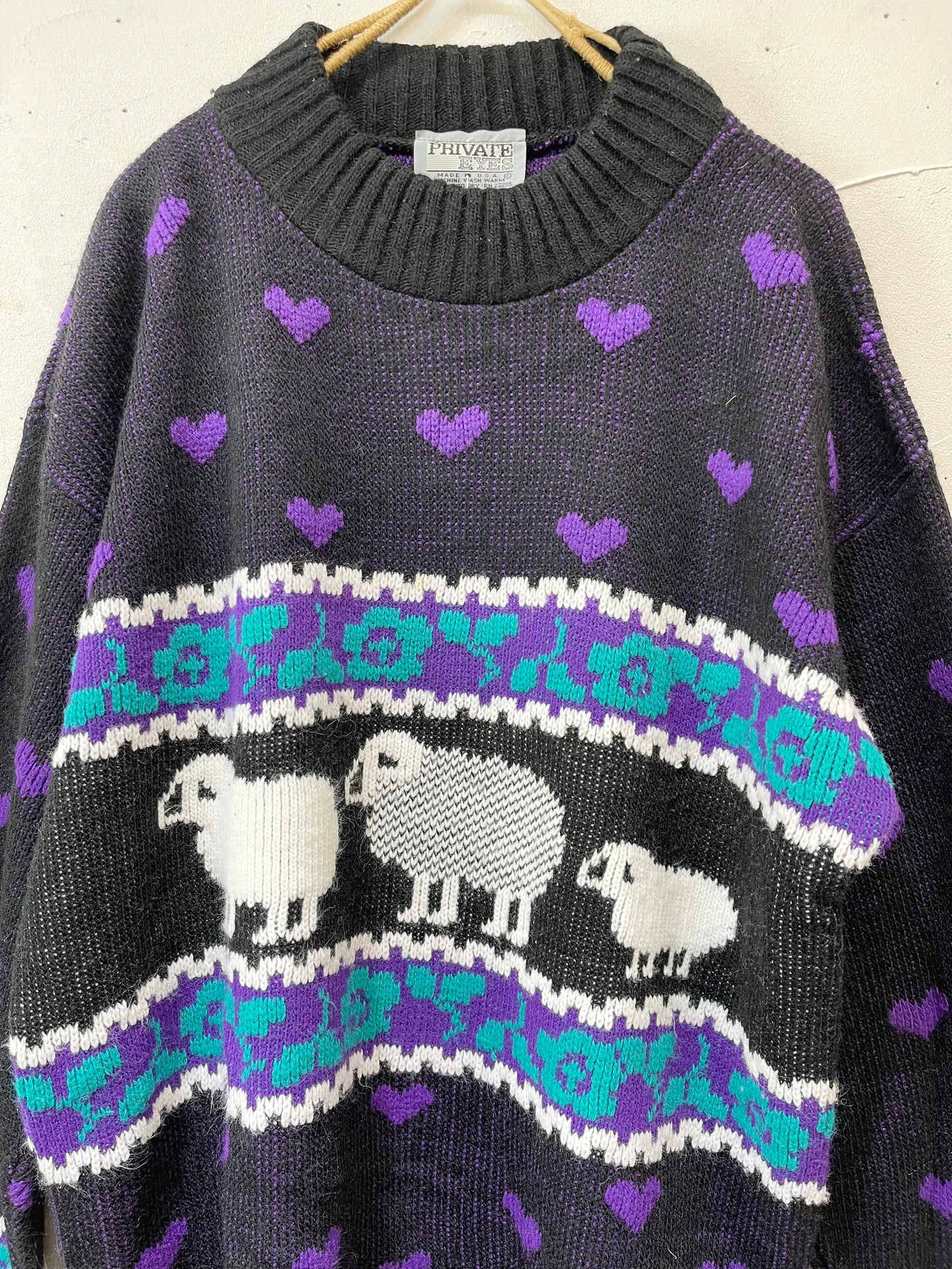 ’80s Vintage Fancy Knit Sweater［K25523］