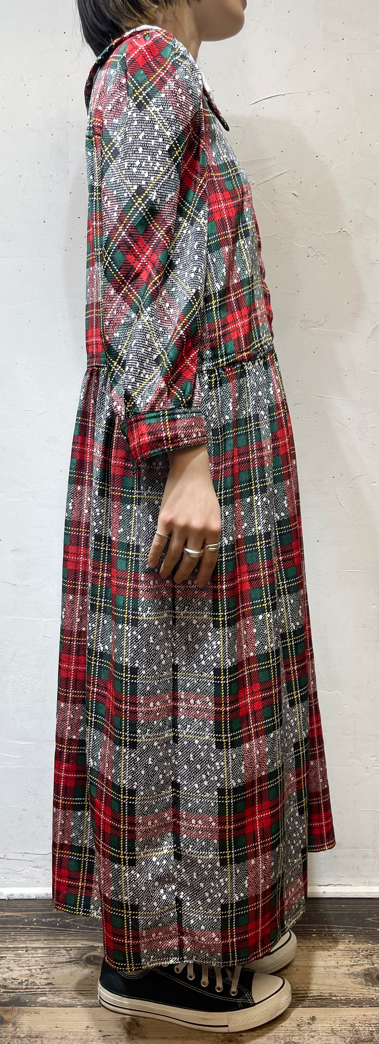 Vintage Plaid Dress [A26052]