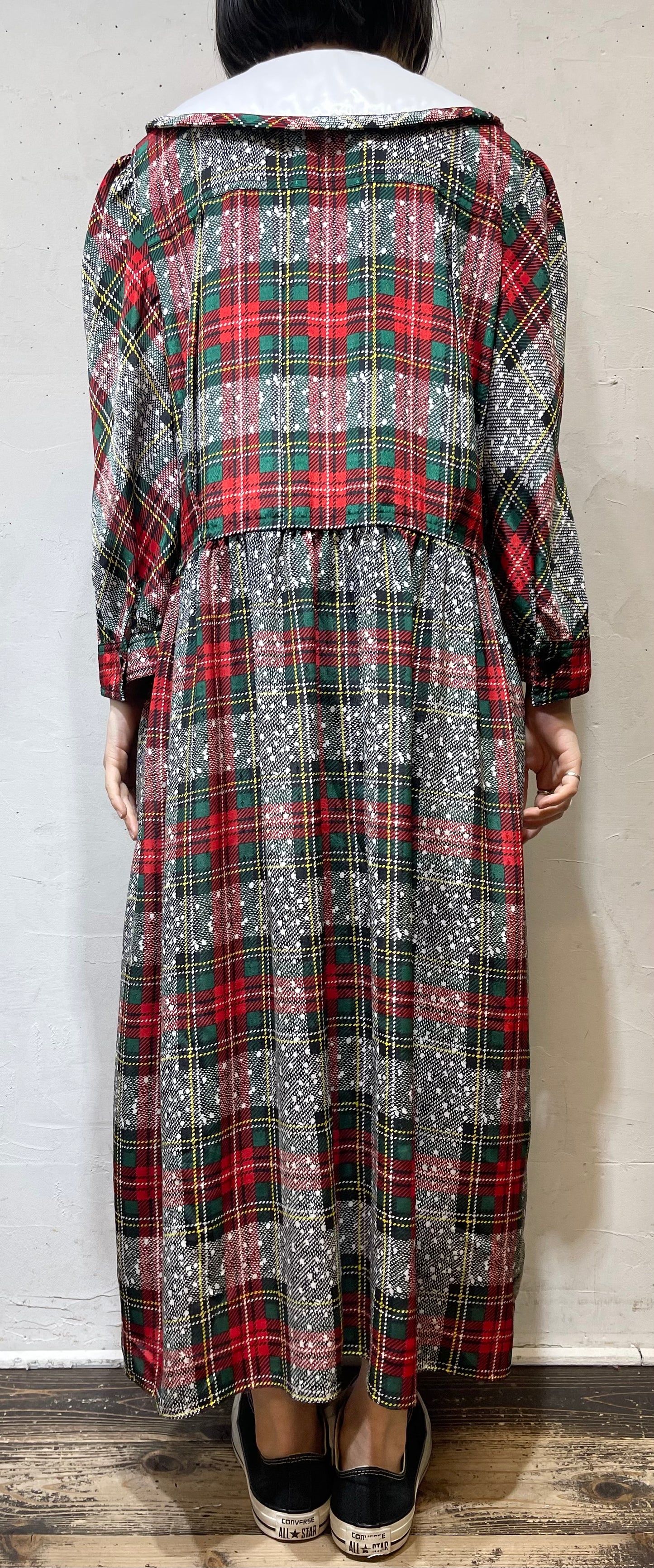 Vintage Plaid Dress [A26052]