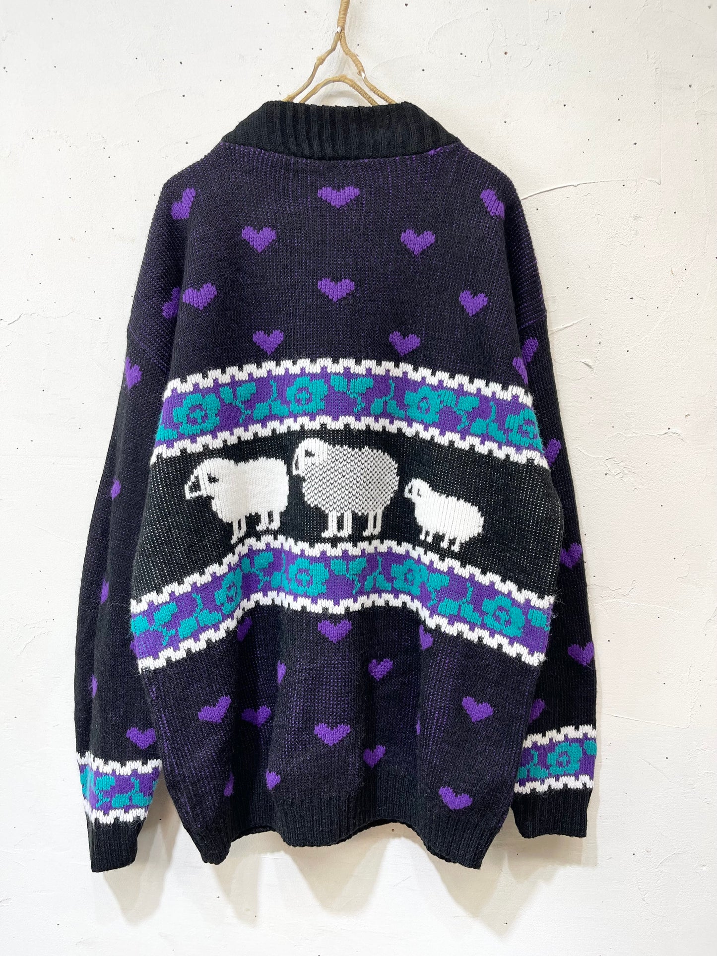 ’80s Vintage Fancy Knit Sweater［K25523］