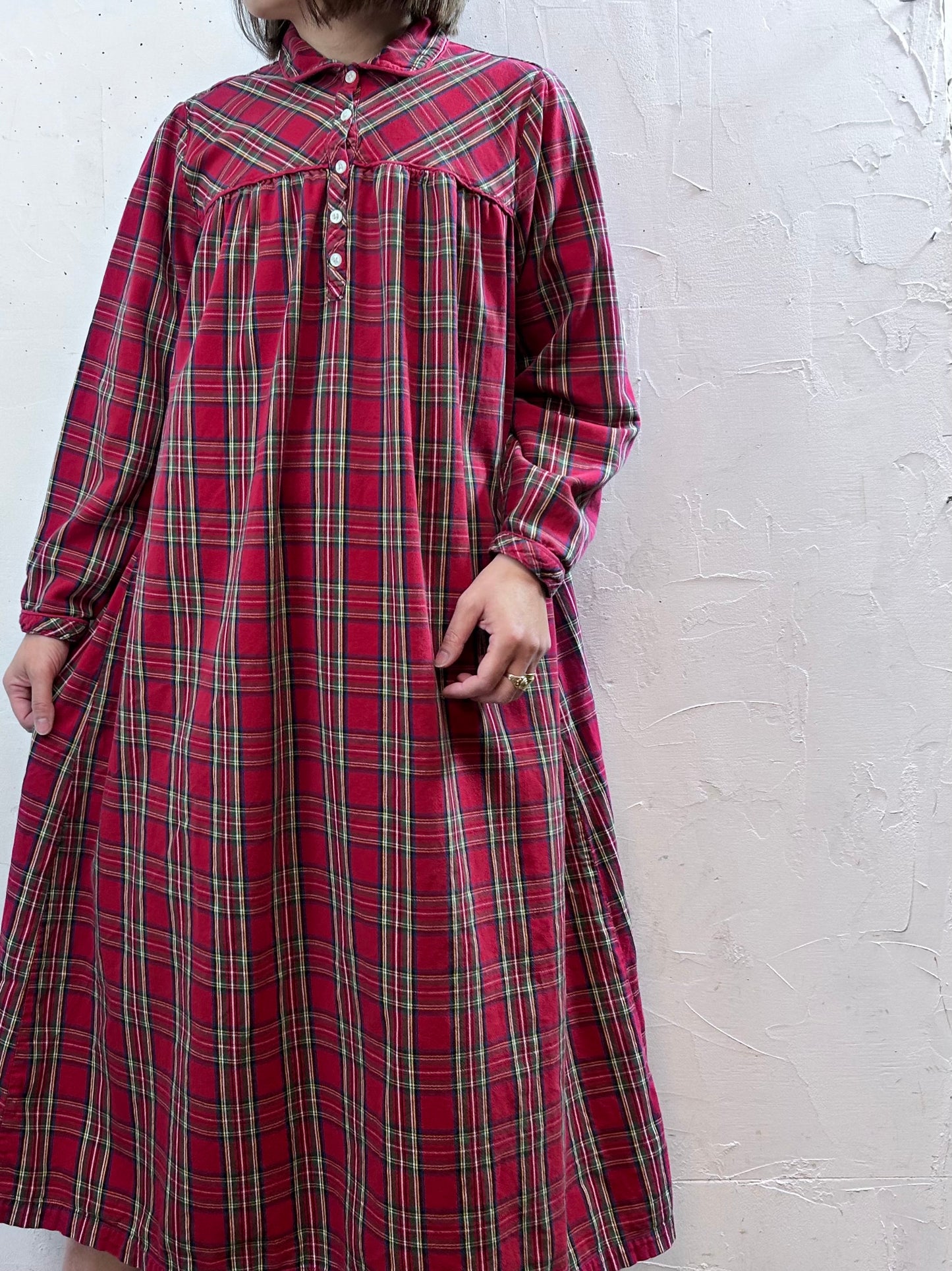 Vintage Plaid Dress 〜L.L.Bean〜 [L29125]