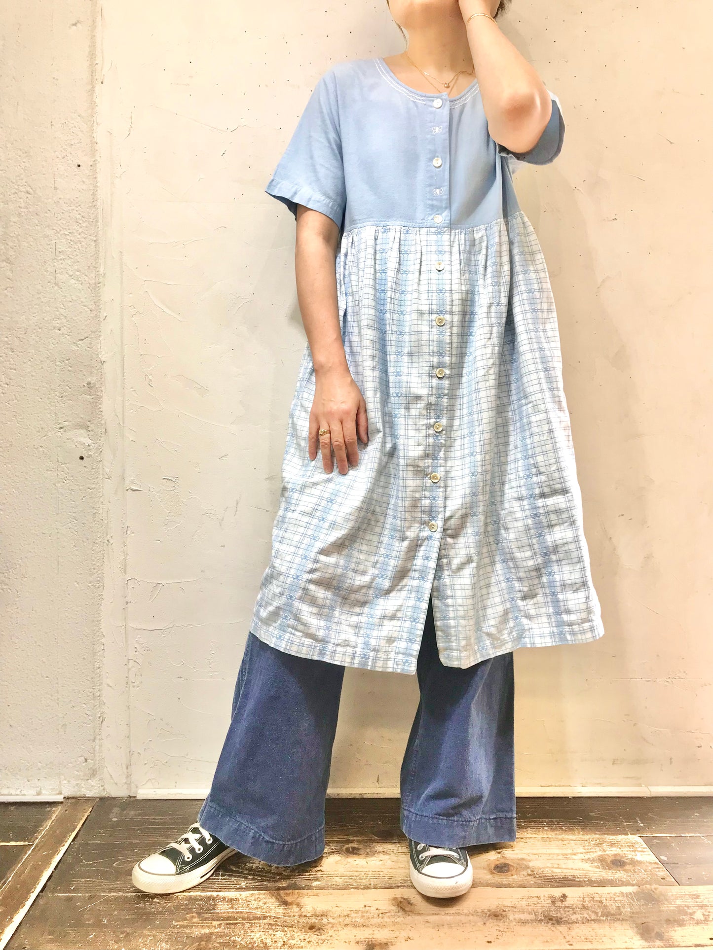 Vintage cotton dress[E24015]