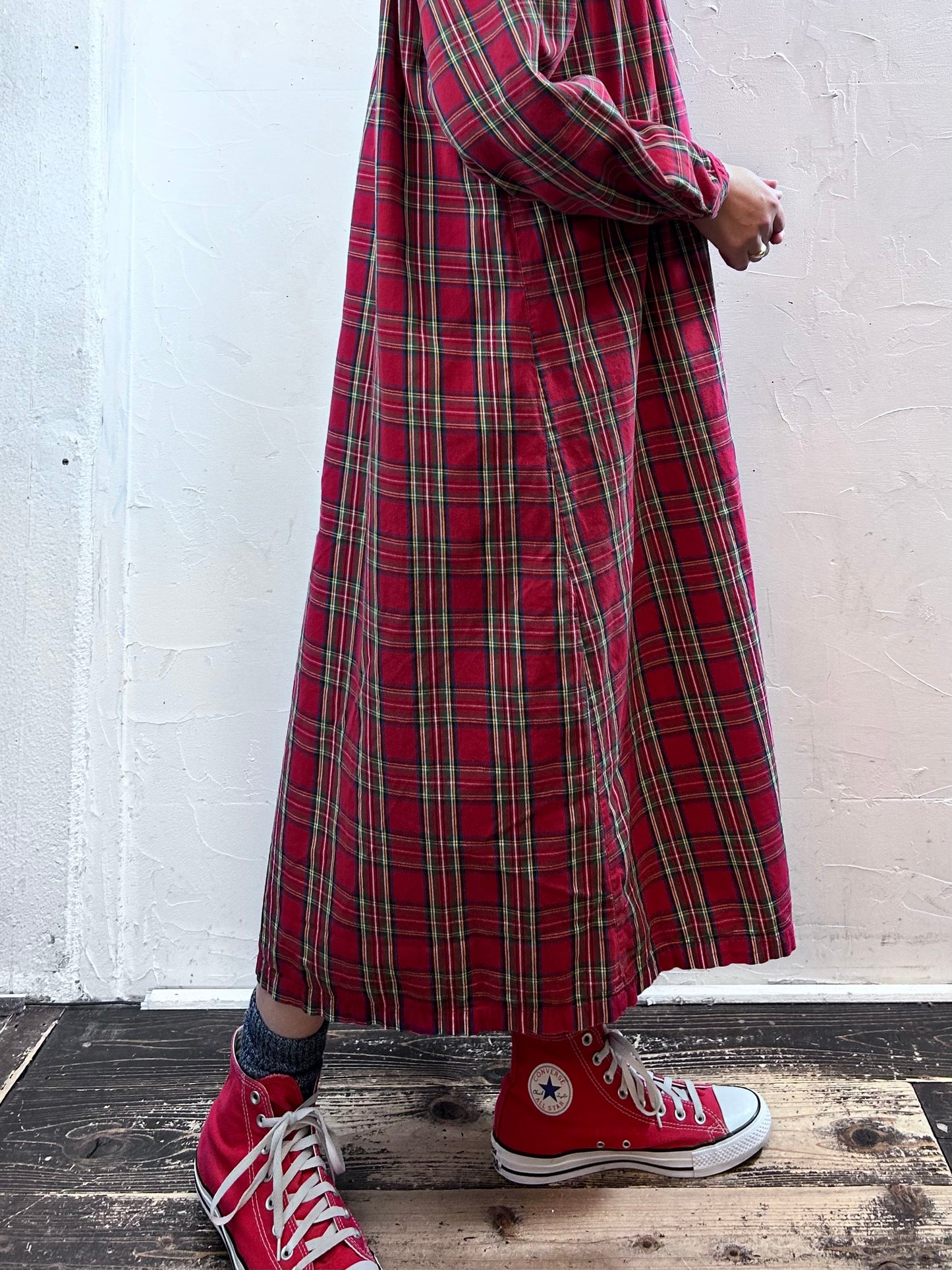 Vintage Plaid Dress 〜L.L.Bean〜 [L29125]