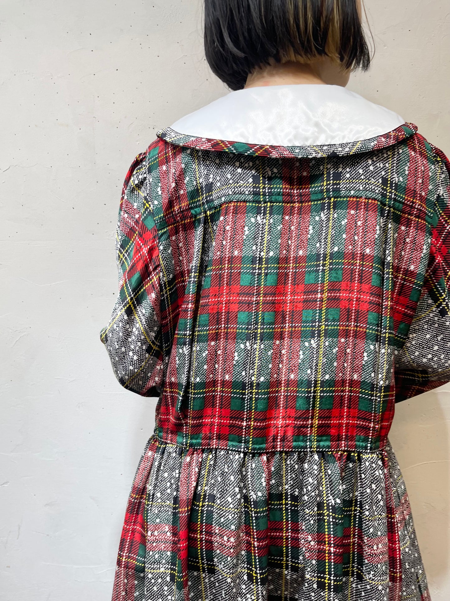 Vintage Plaid Dress [A26052]