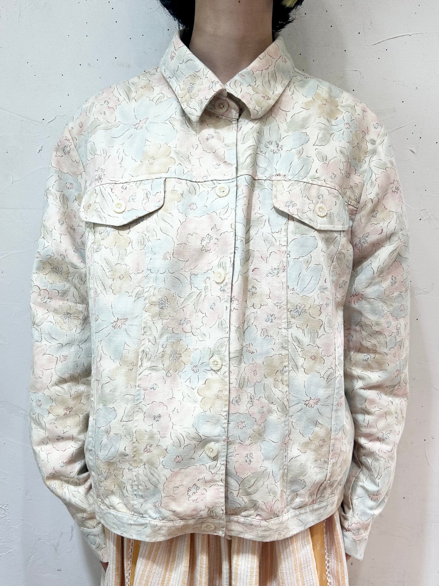 Vintage Cotton Linen Jacket [I24952]