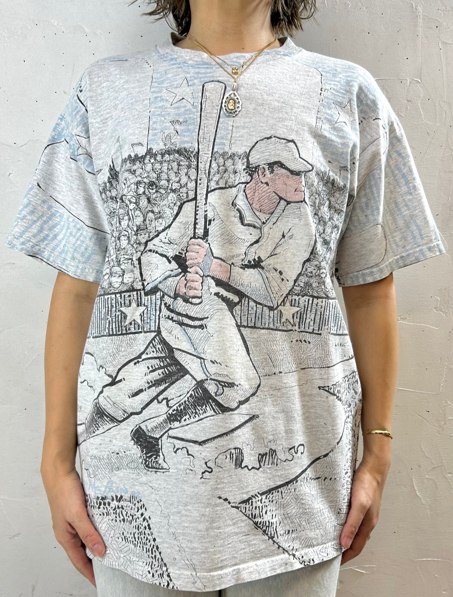 Vintage Full Print T-Shirt MADE IN USA 〜Lee〜 [G27902]