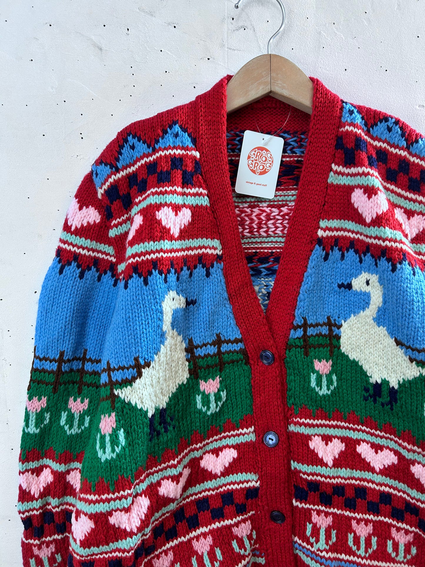 Vintage Hand Knit Cardigan [L29124]