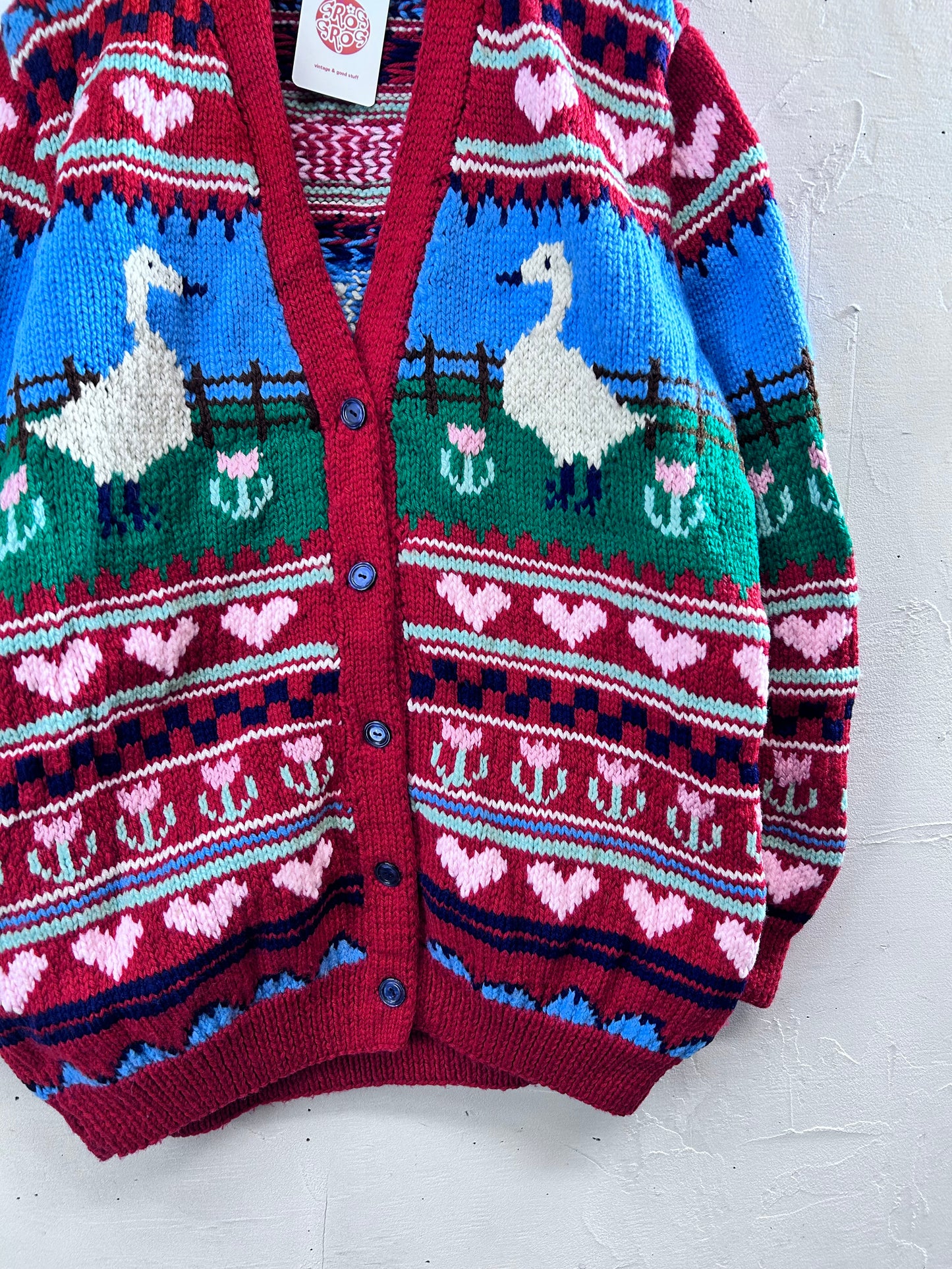Vintage Hand Knit Cardigan [L29124]