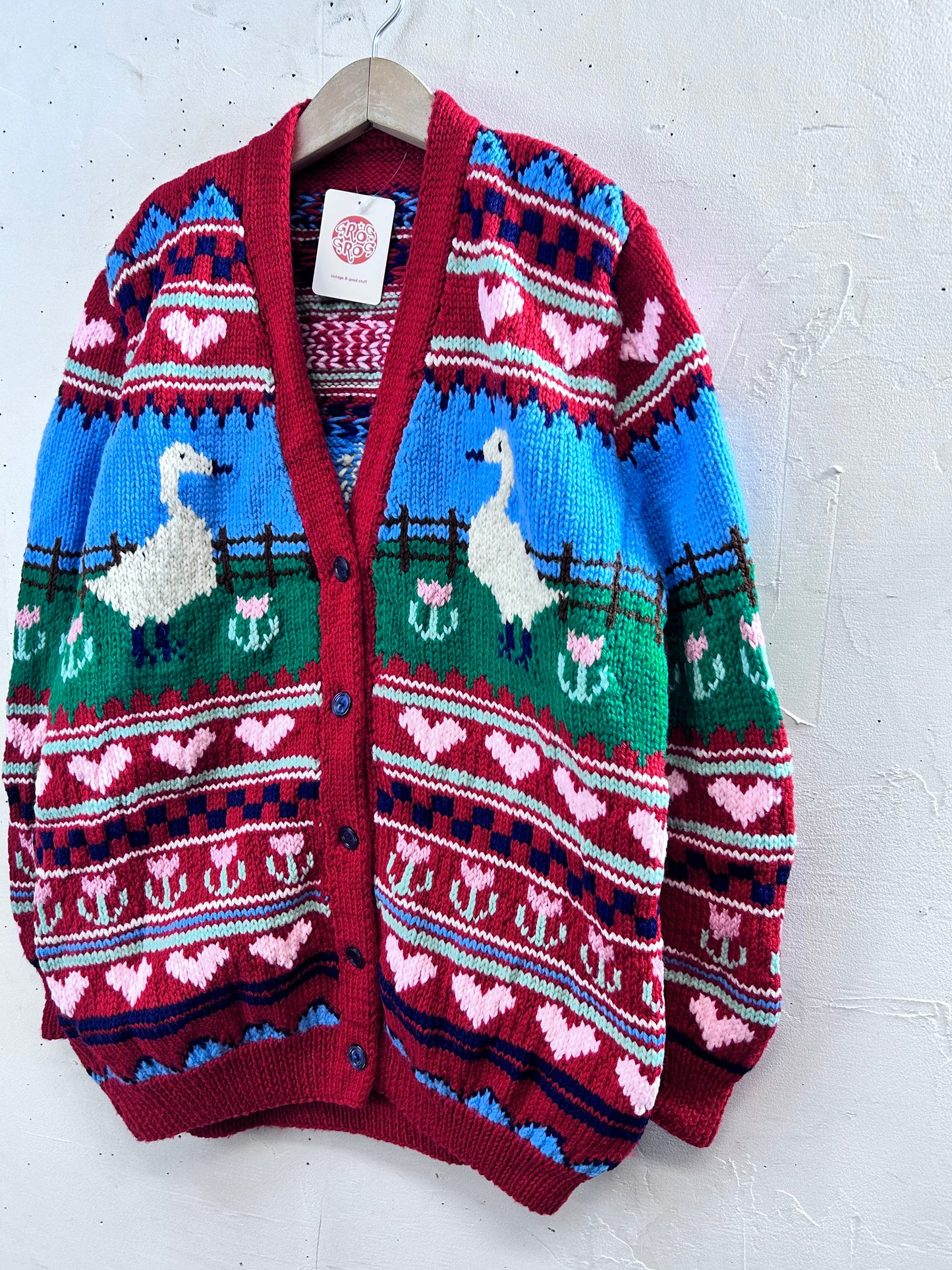 Vintage Hand Knit Cardigan [L29124]