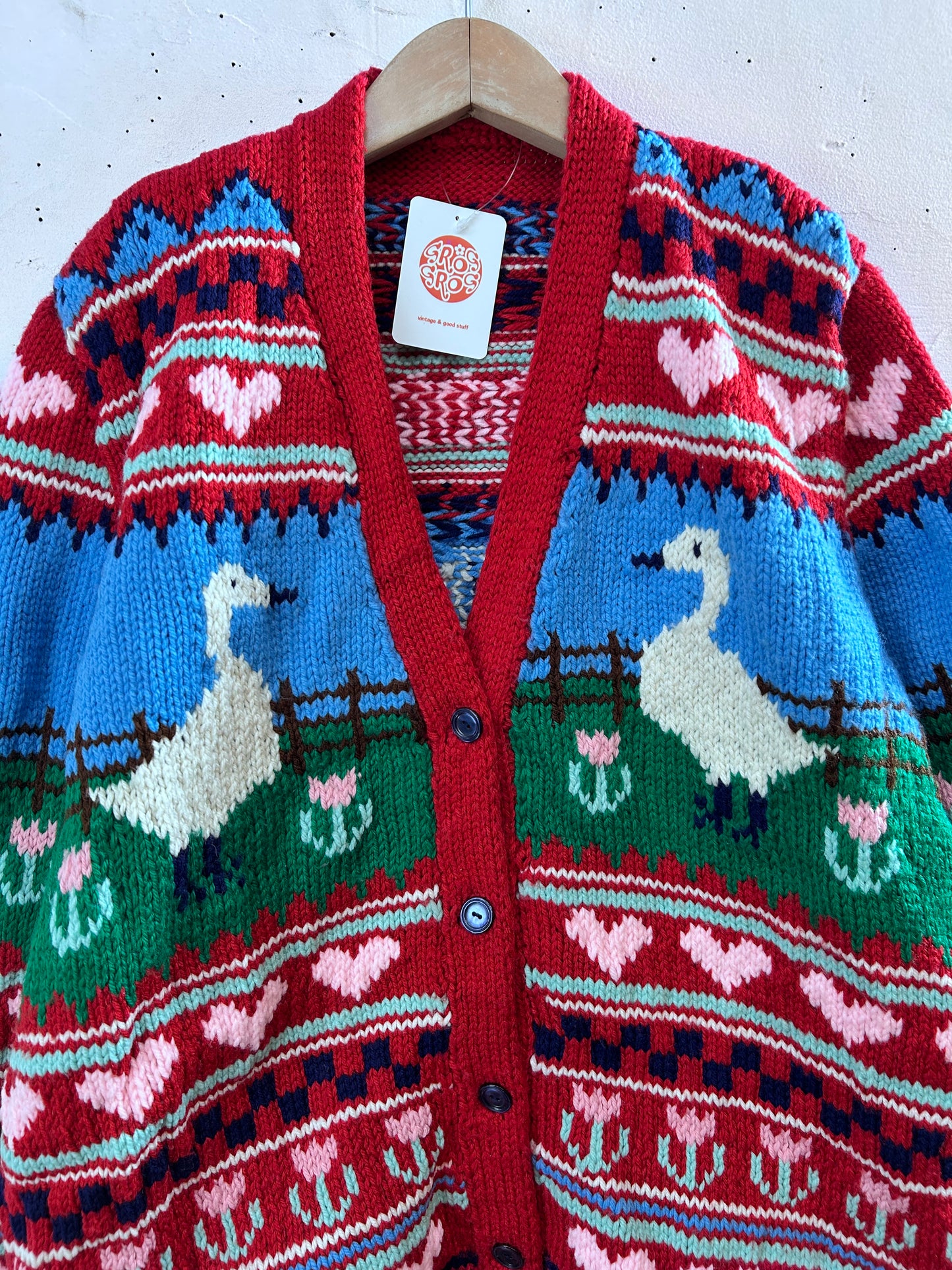 Vintage Hand Knit Cardigan [L29124]