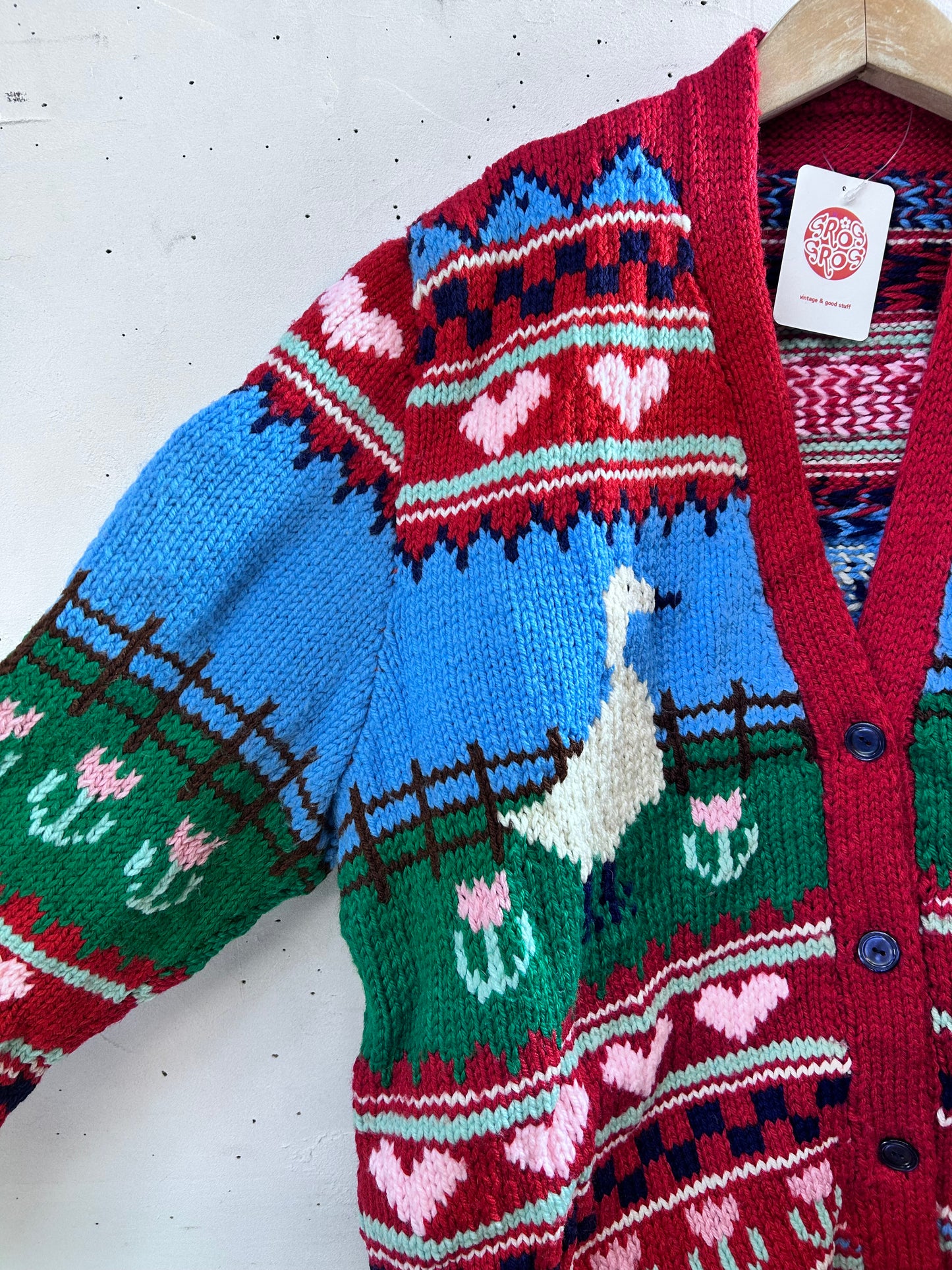 Vintage Hand Knit Cardigan [L29124]