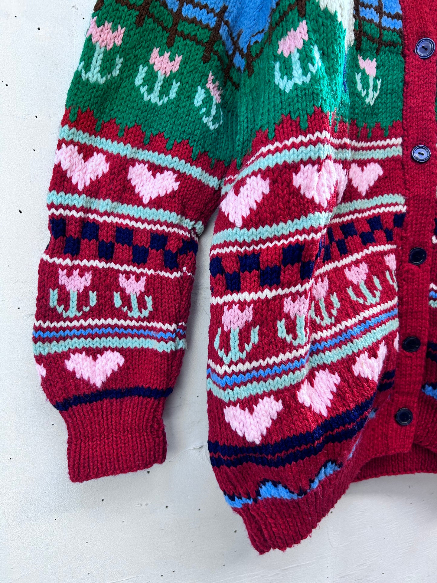 Vintage Hand Knit Cardigan [L29124]