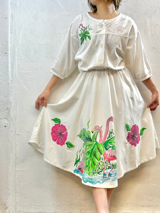 Vintage Hand Painted Dress [F27586]