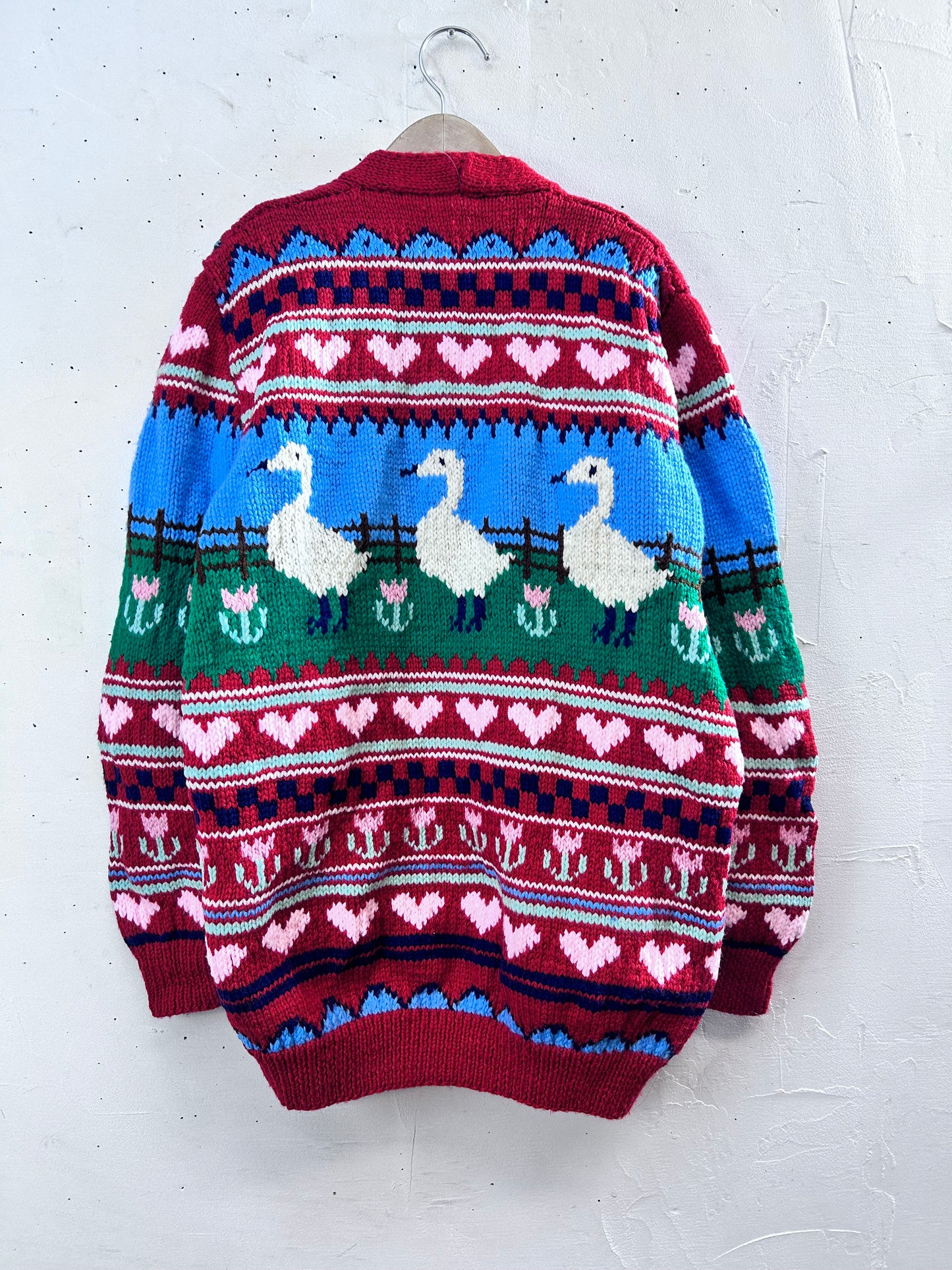 Vintage Hand Knit Cardigan [L29124]