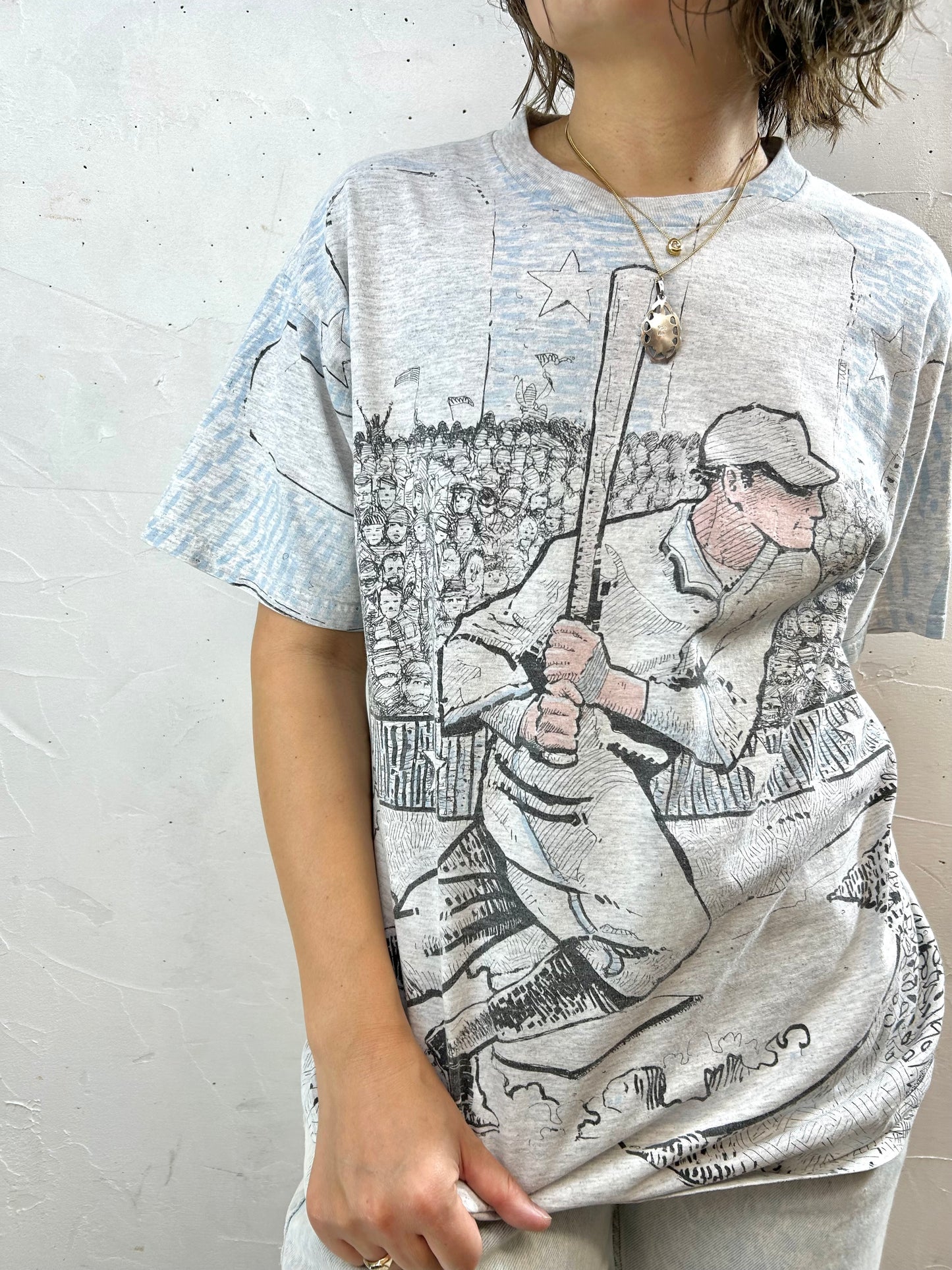 Vintage Full Print T-Shirt MADE IN USA 〜Lee〜 [G27902]