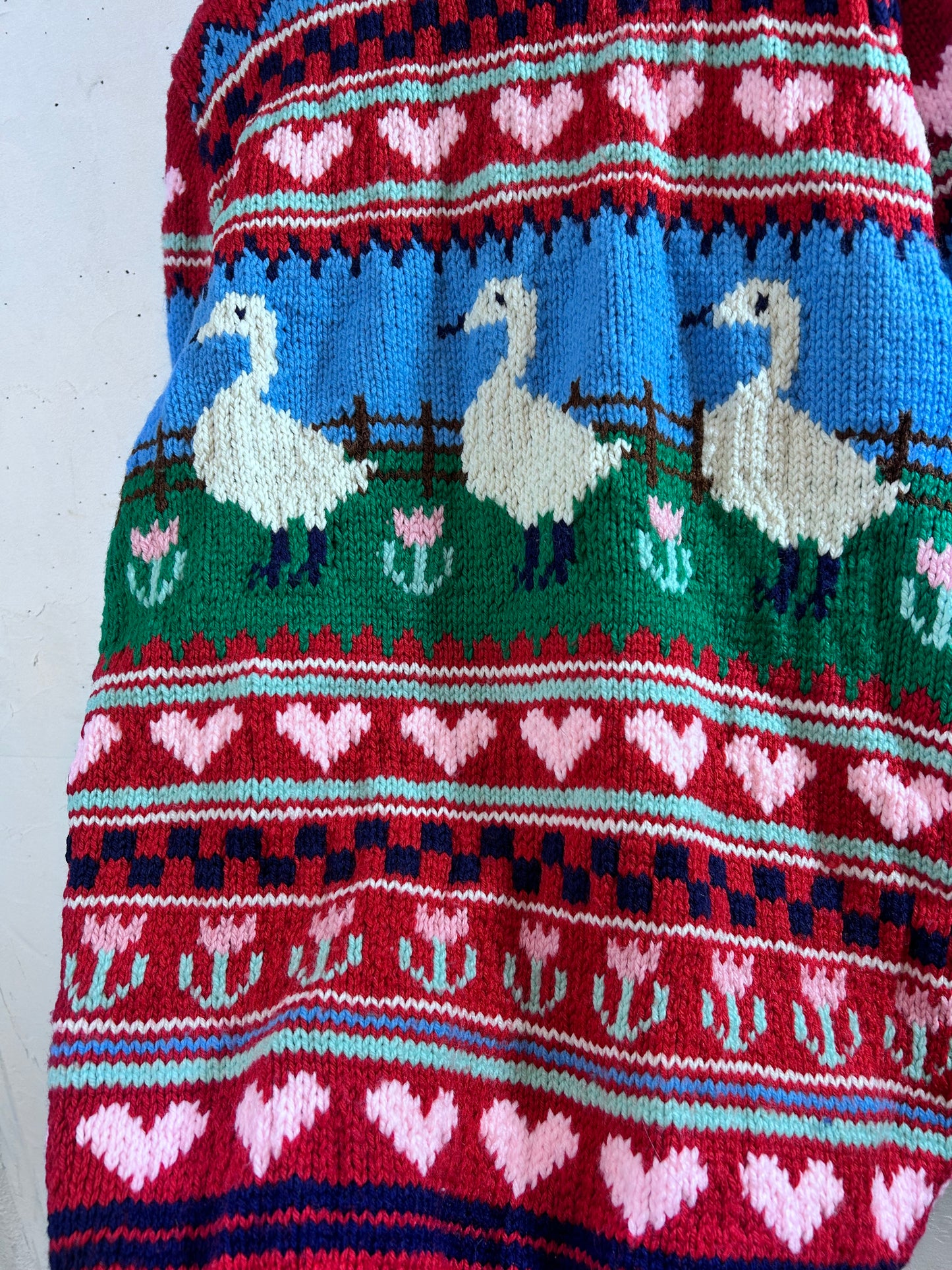 Vintage Hand Knit Cardigan [L29124]