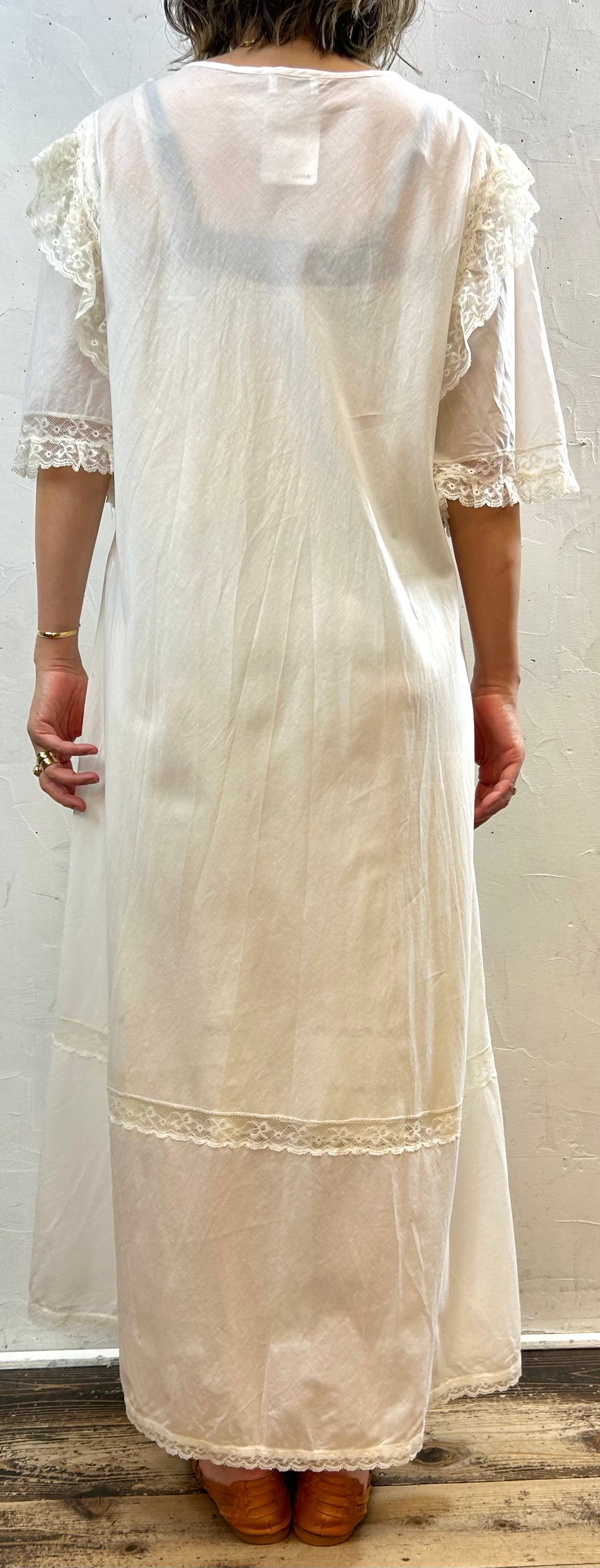 Vintage White Dress MADE IN ITALY [F27582]