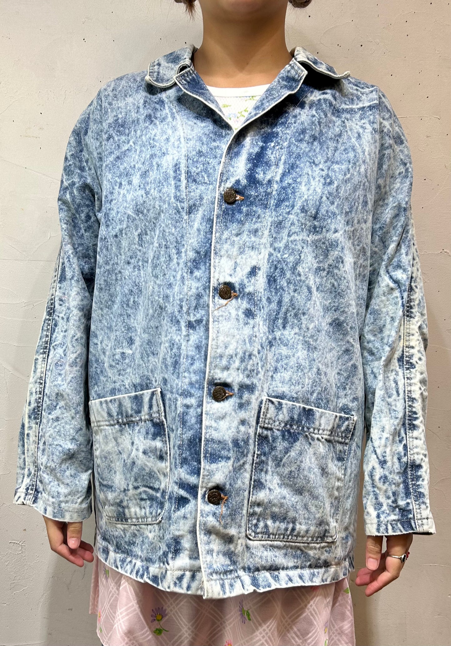 Vintage Chemical Denim Jacket 〜CLIQUE JEANS〜 [C26557]