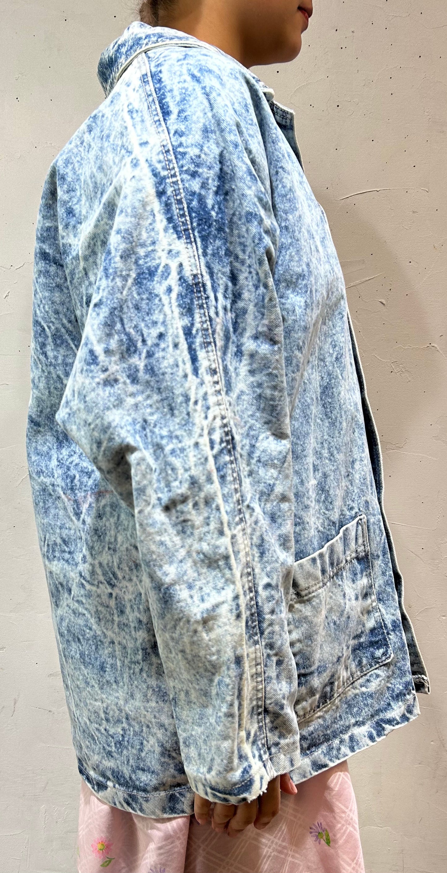 Vintage Chemical Denim Jacket 〜CLIQUE JEANS〜 [C26557]