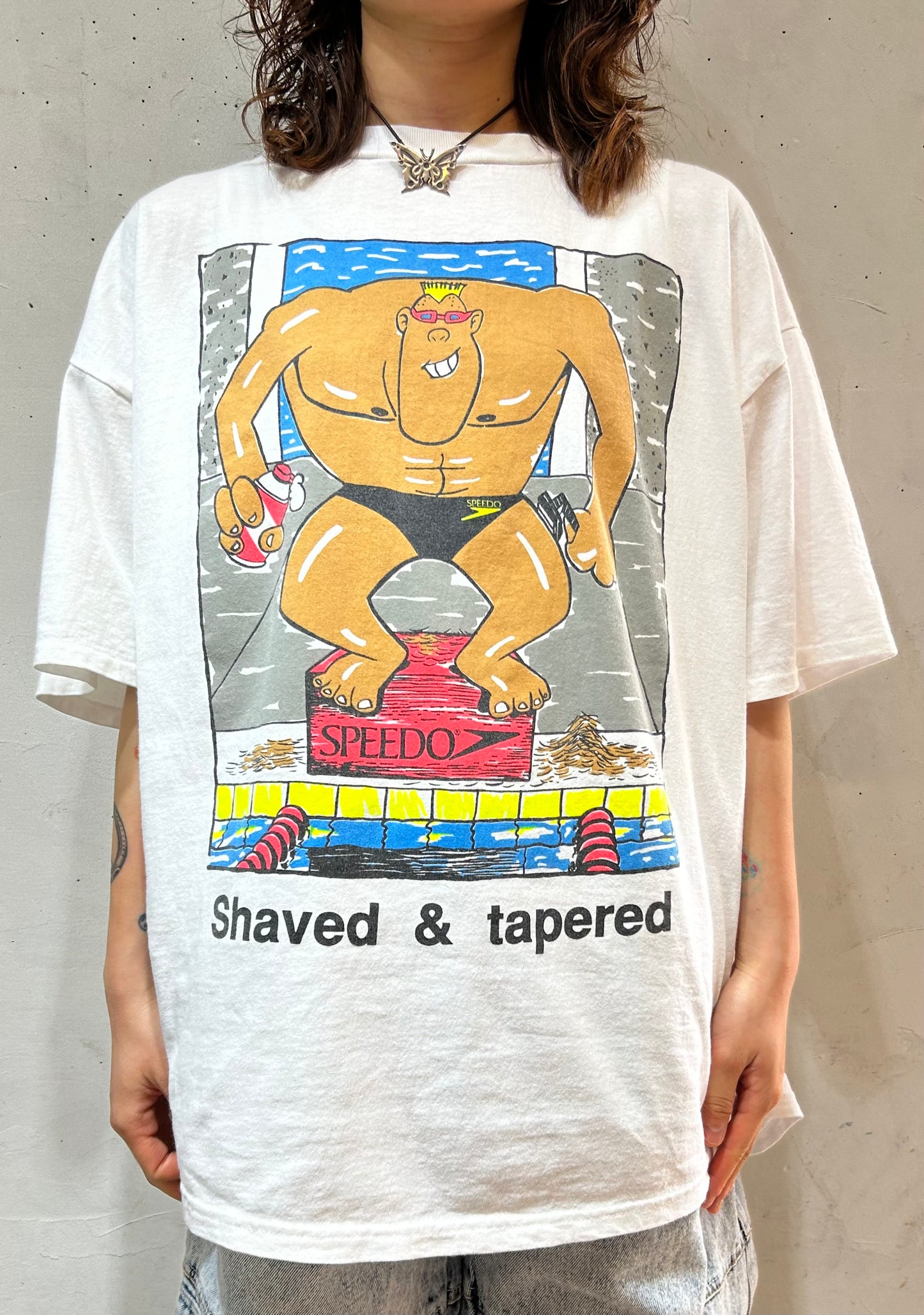 '90s Vintage Cotton T-Shirt MADE IN USA [D26876]