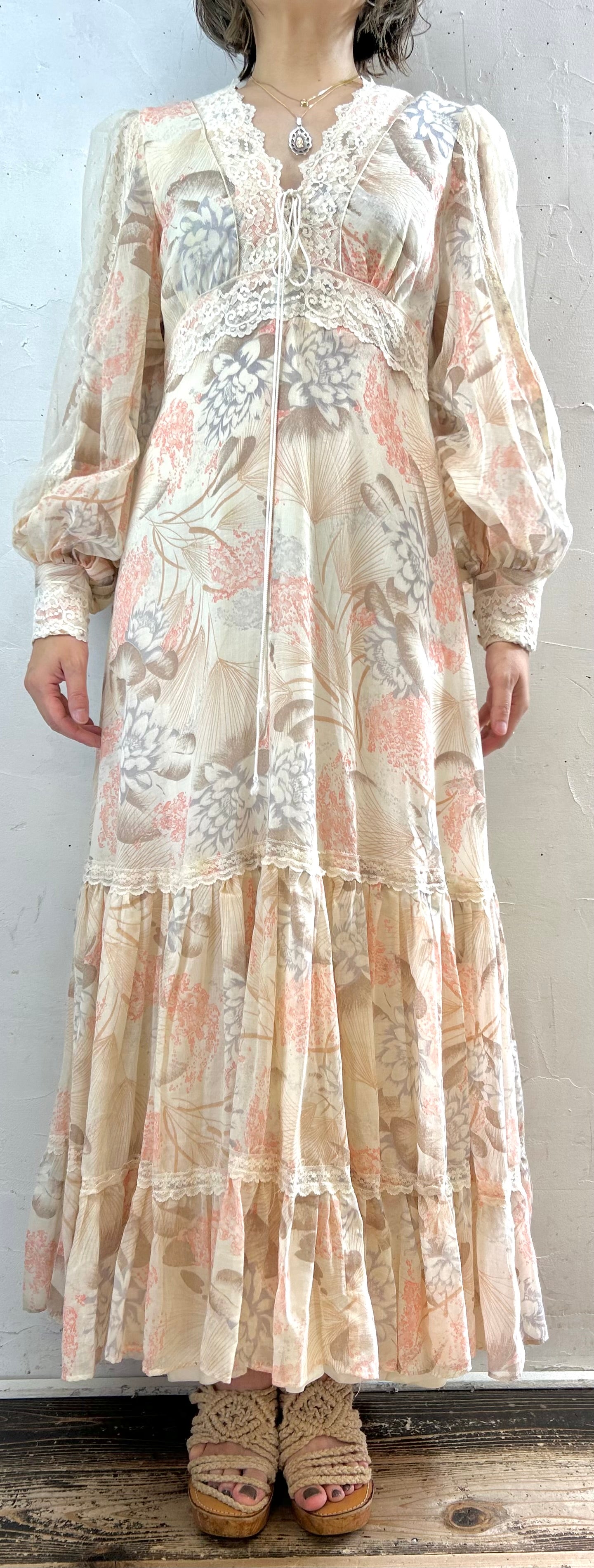 ’70s Vintage Dress〜GUNNE SAX〜 [F27765]