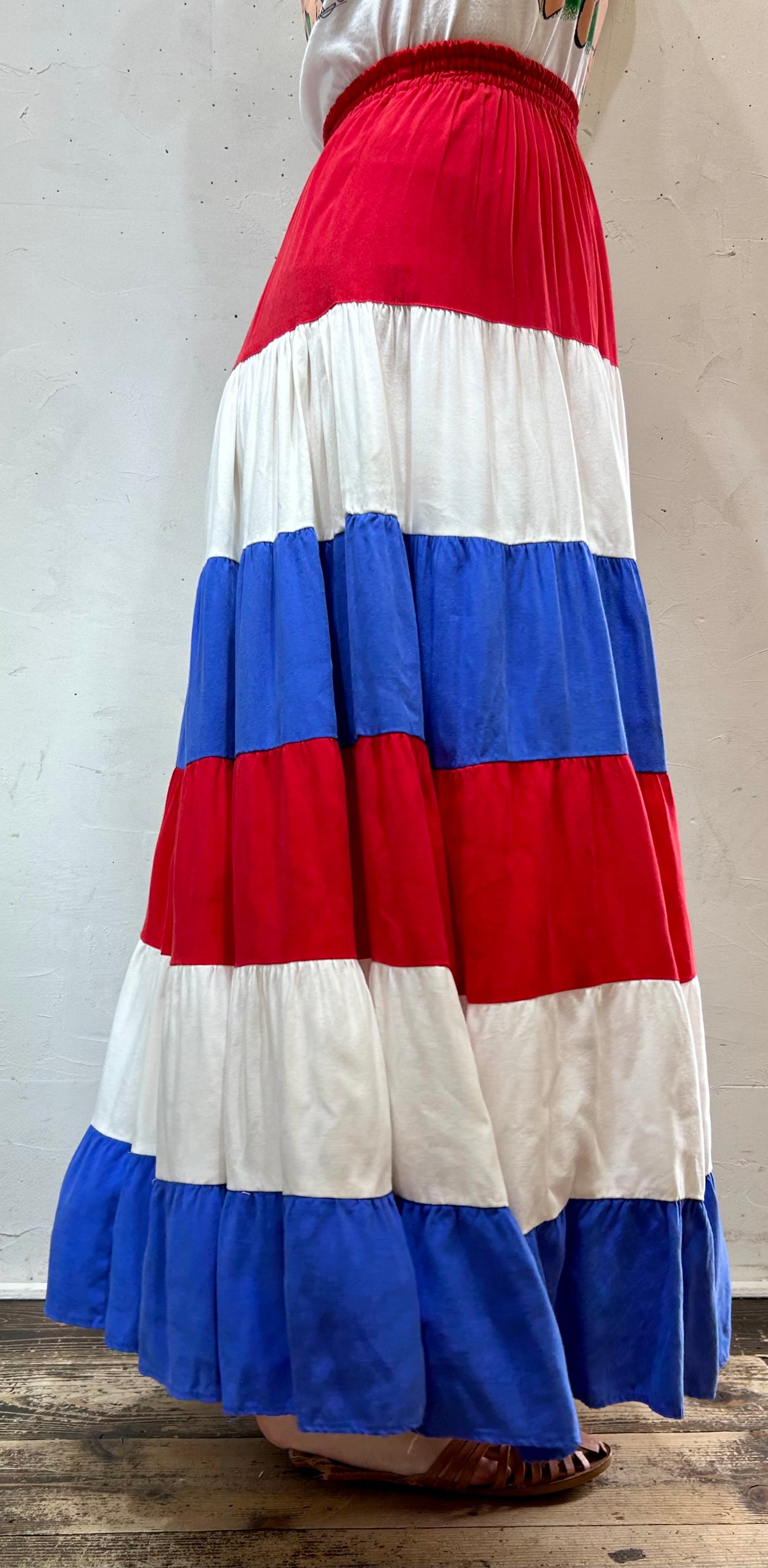 Vintage Tiered Skirt MADE IN USA [E27144]