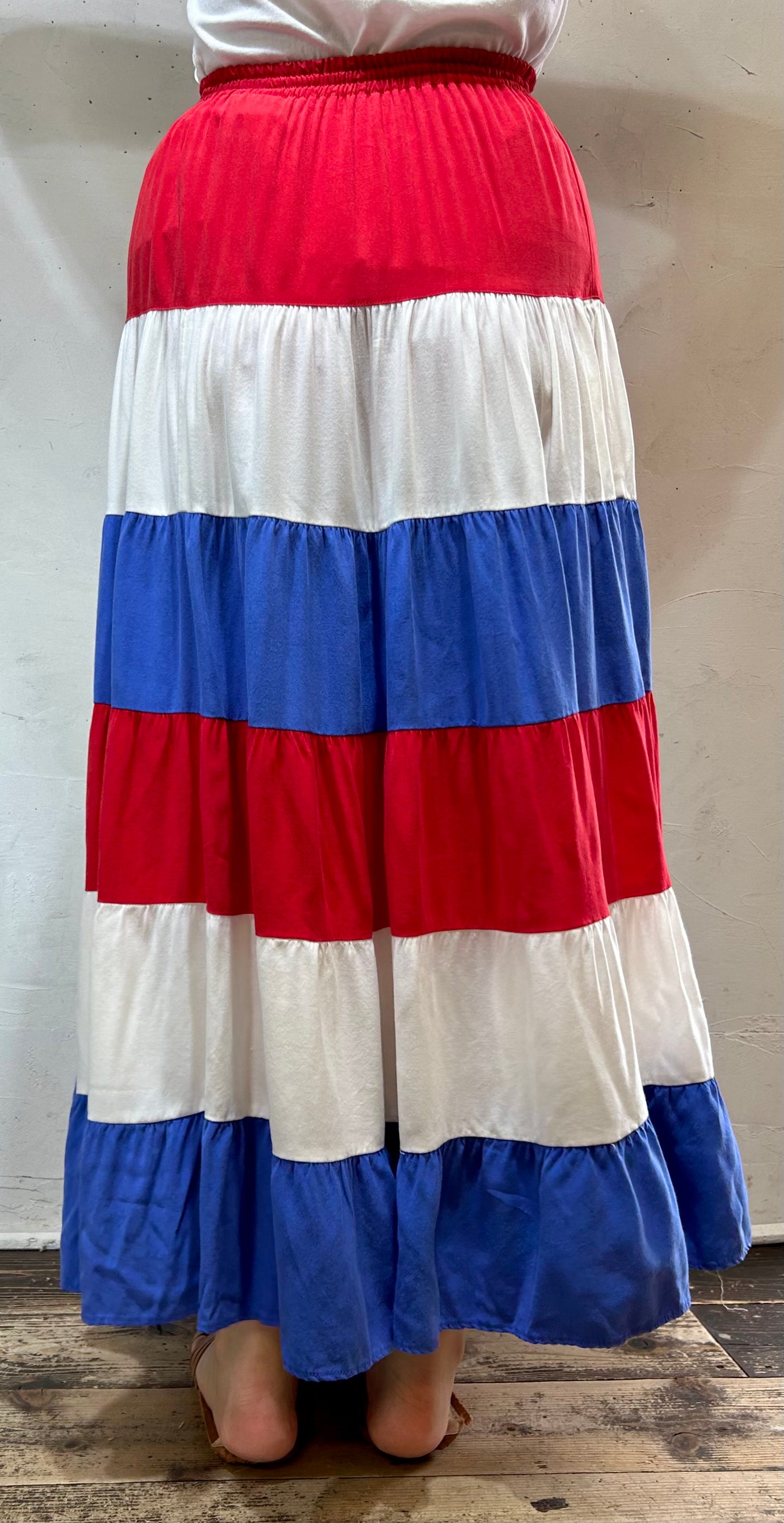 Vintage Tiered Skirt MADE IN USA [E27144]