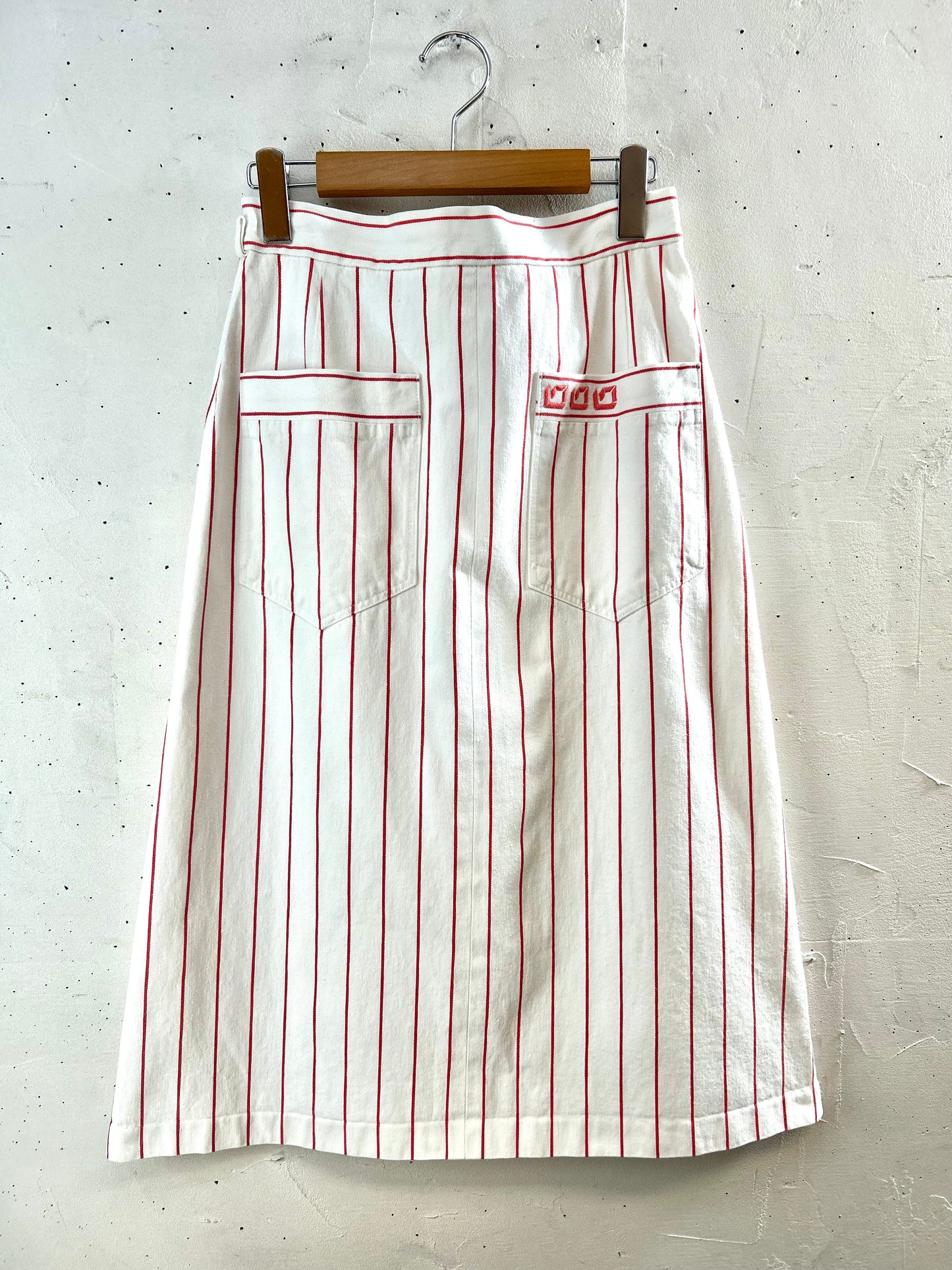 Vintage White Denim Skirt [E30210]