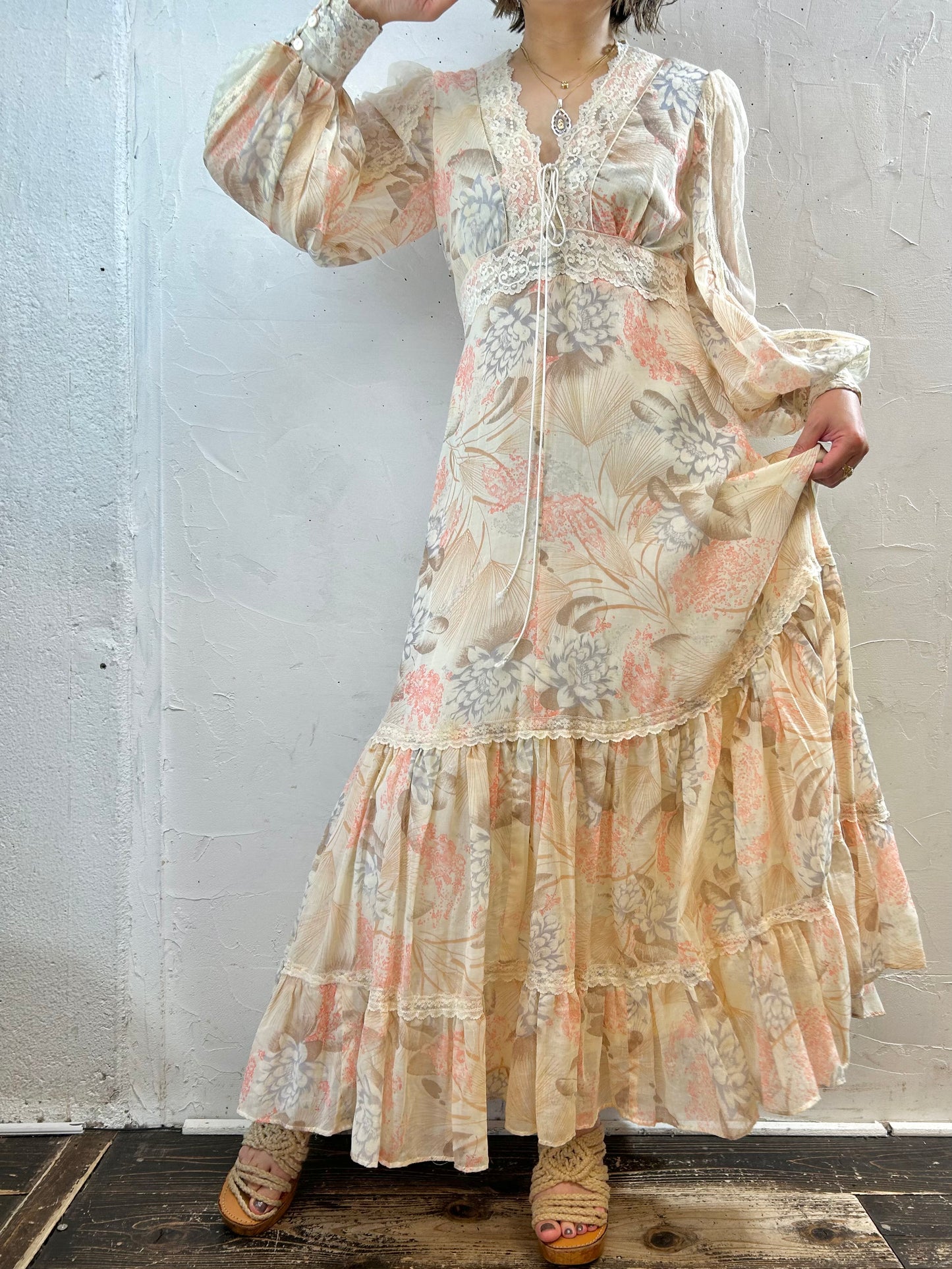 ’70s Vintage Dress〜GUNNE SAX〜 [F27765]