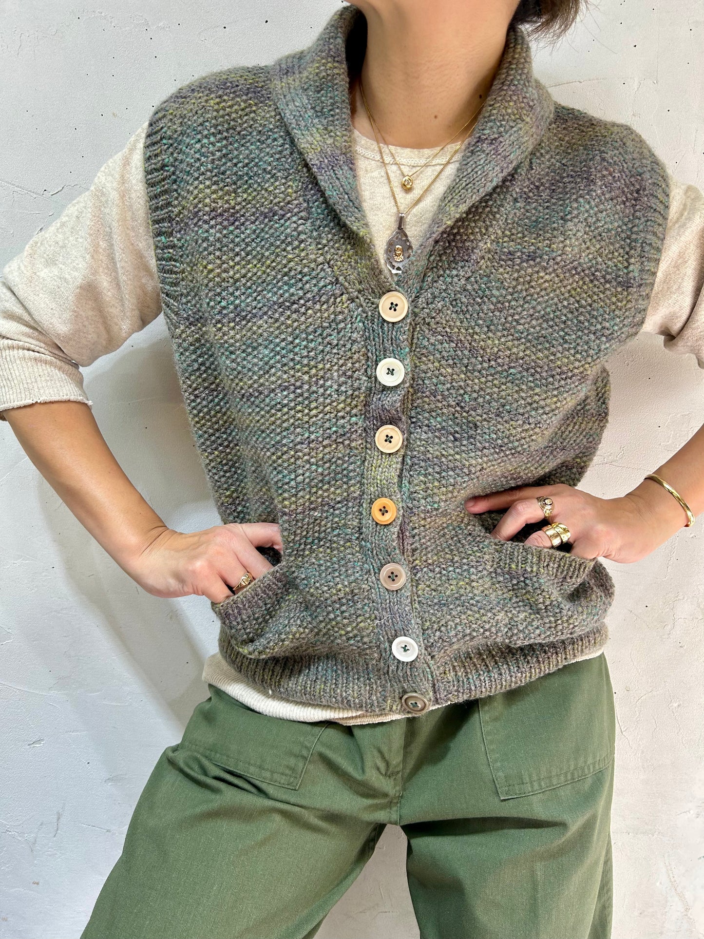 Vintage Knit Vest [J25315]