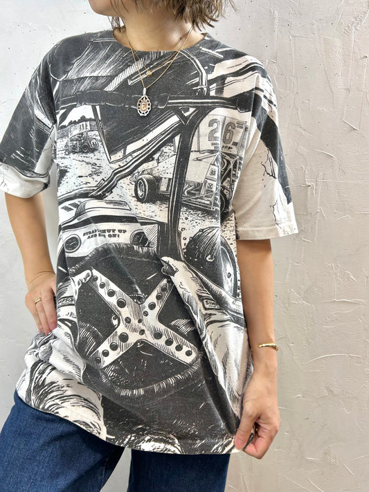 Vintage Full Print T-Shirt MADE IN USA 〜All Sport〜 [G27901]