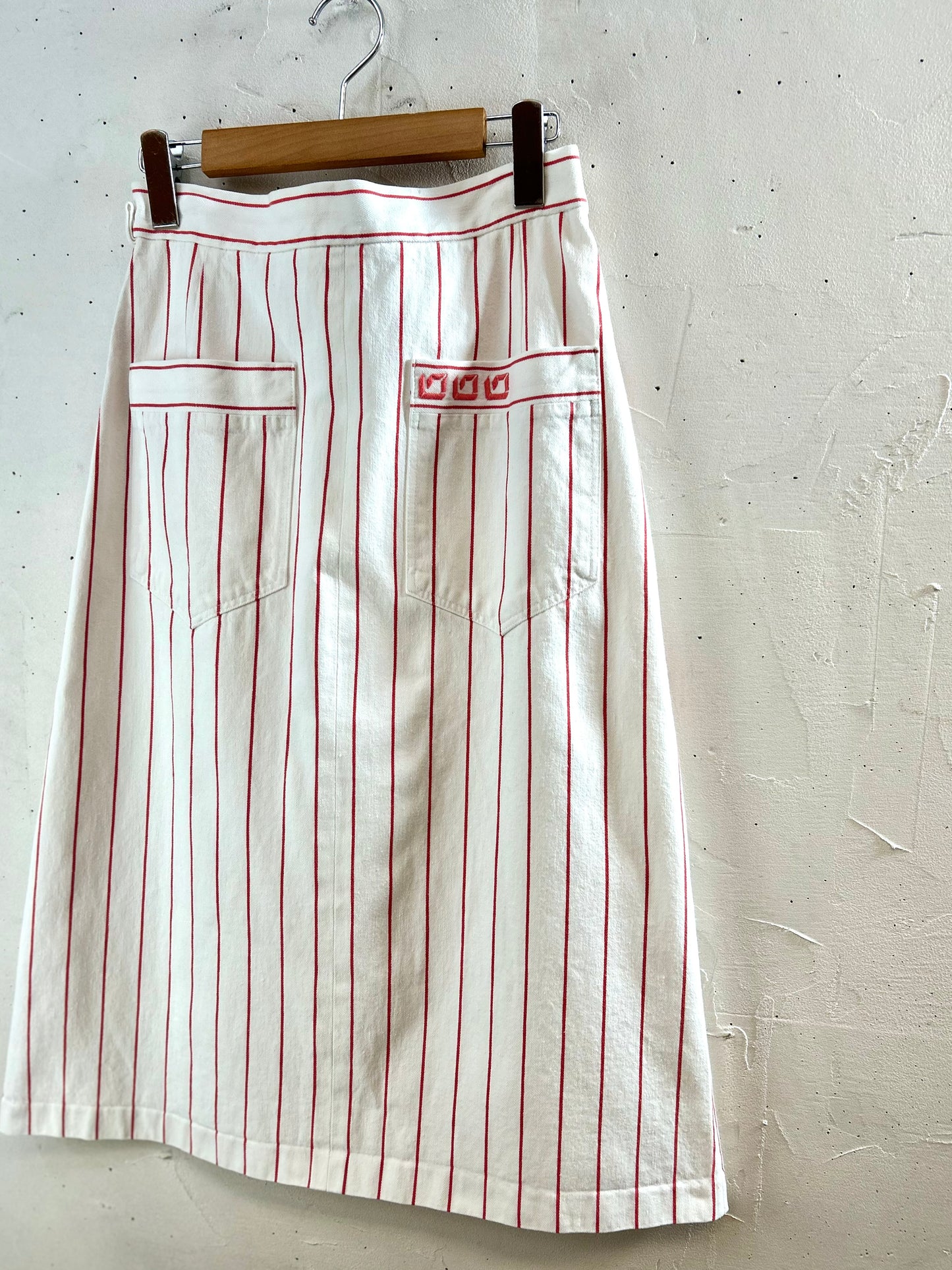 Vintage White Denim Skirt [E30210]