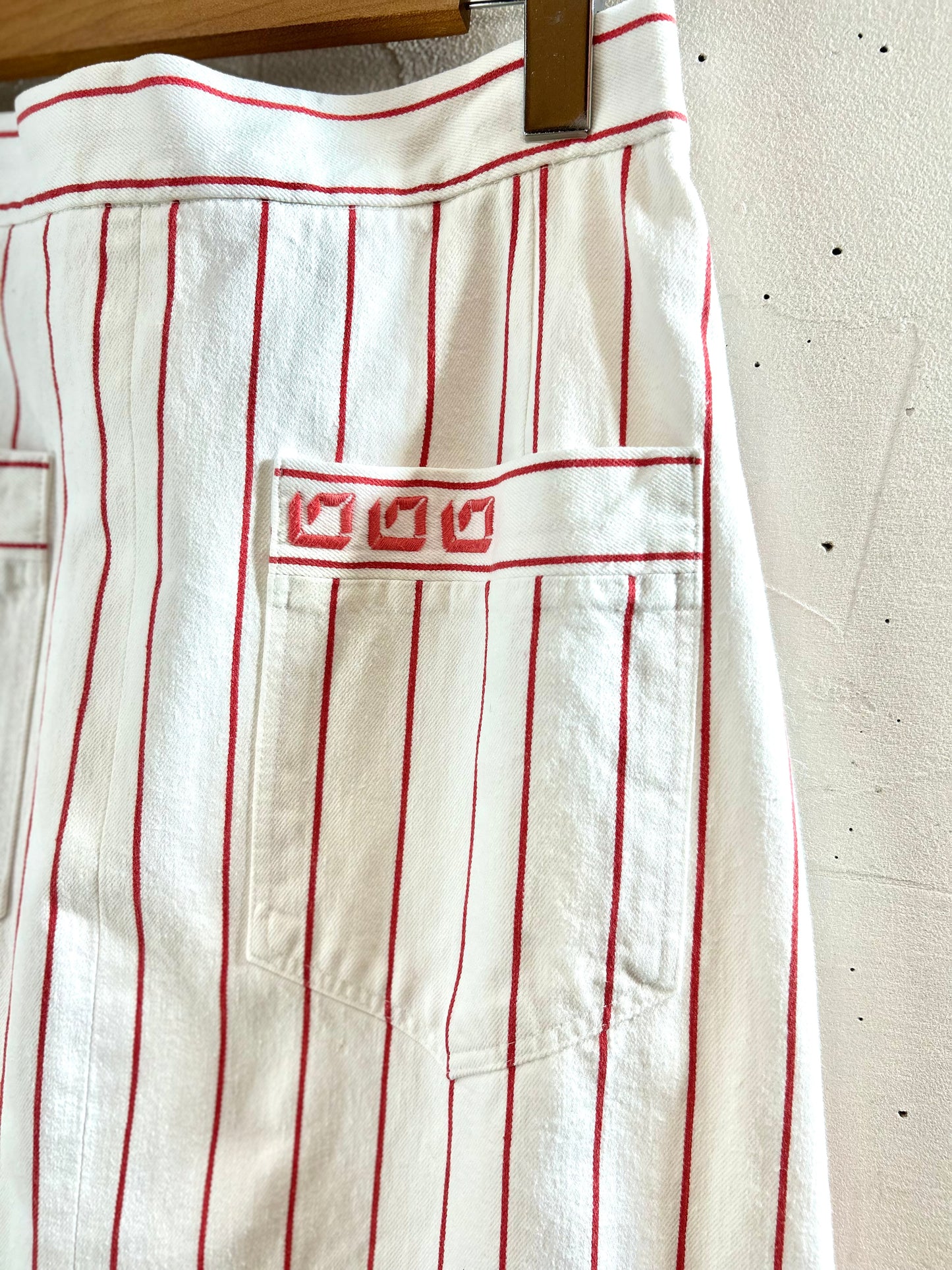 Vintage White Denim Skirt [E30210]