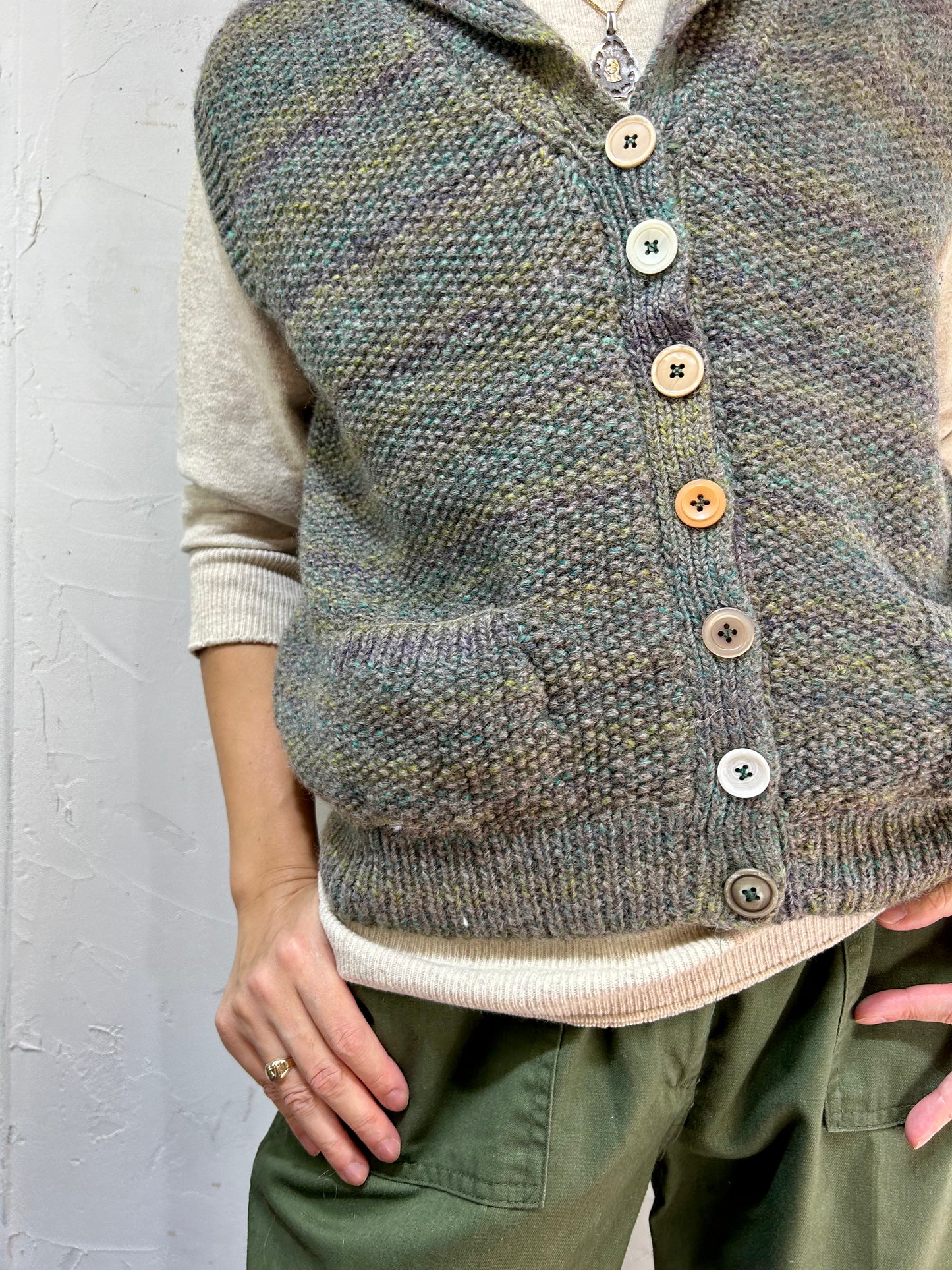 Vintage Knit Vest [J25315]