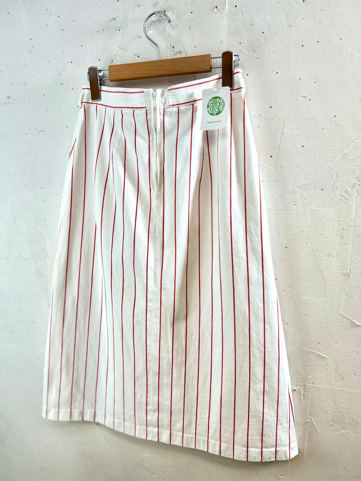Vintage White Denim Skirt [E30210]