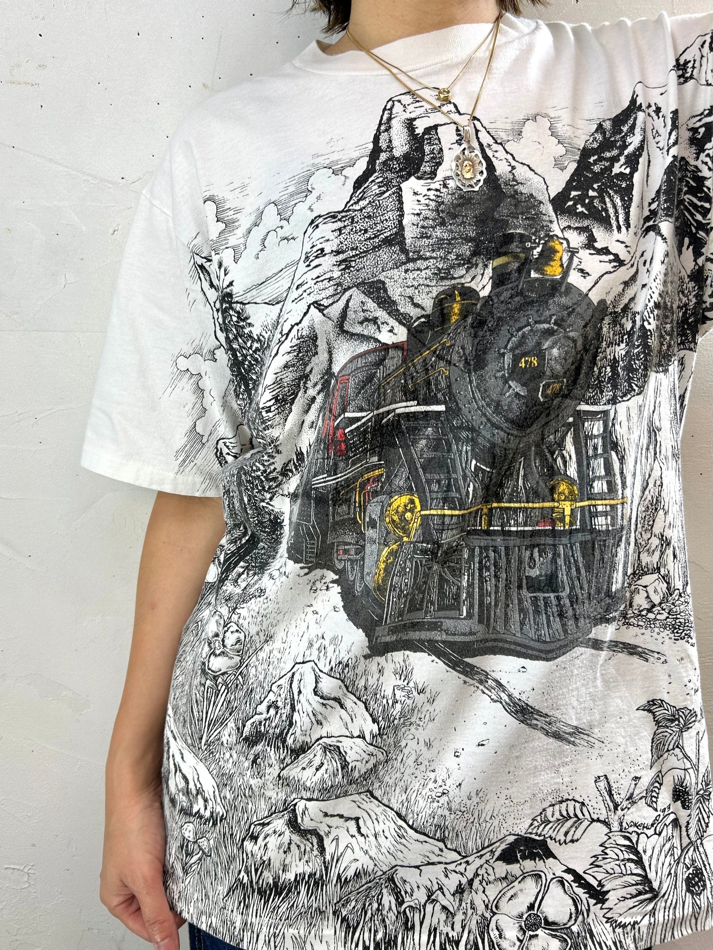 Vintage Full Print T-Shirt 〜ONEITA〜 [G27903]