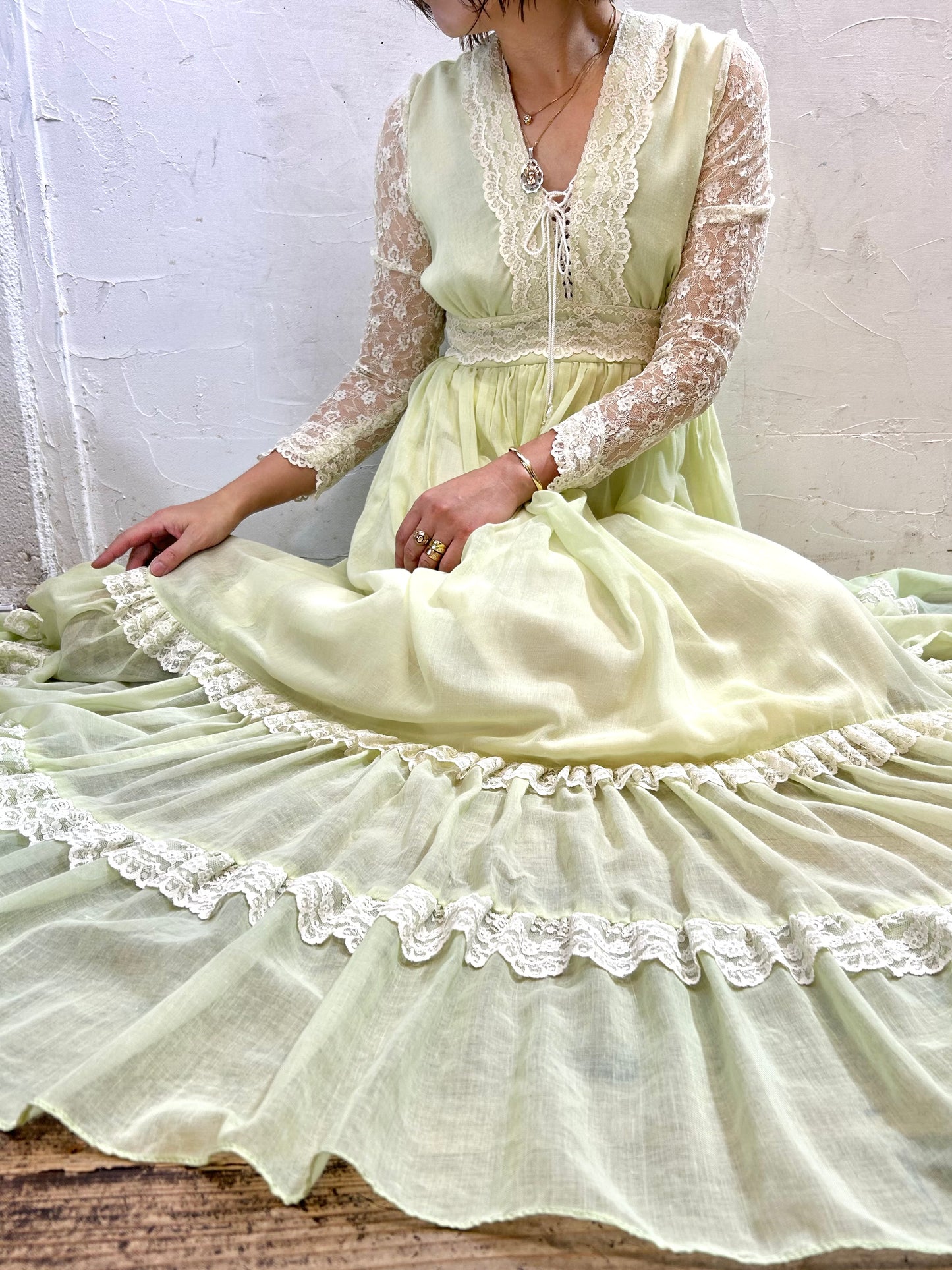 ’70s Vintage Dress〜GUNNE SAX〜 [F27763]