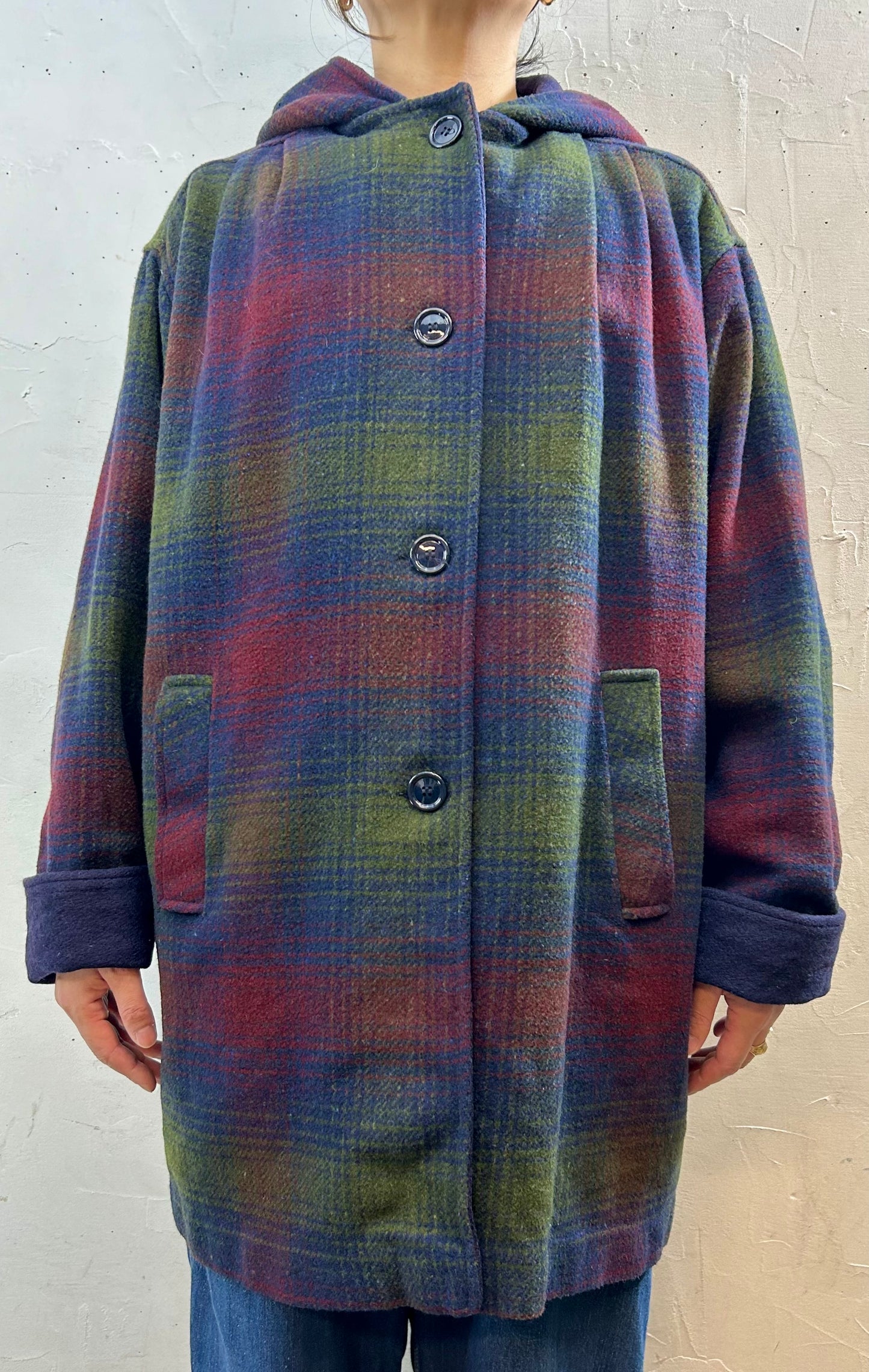 Vintage Plaid Coat [J28688]