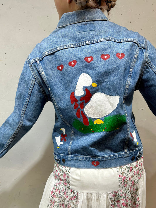 Vintage Handpainted Denim Jacket 〜Livi's〜 [C26556]