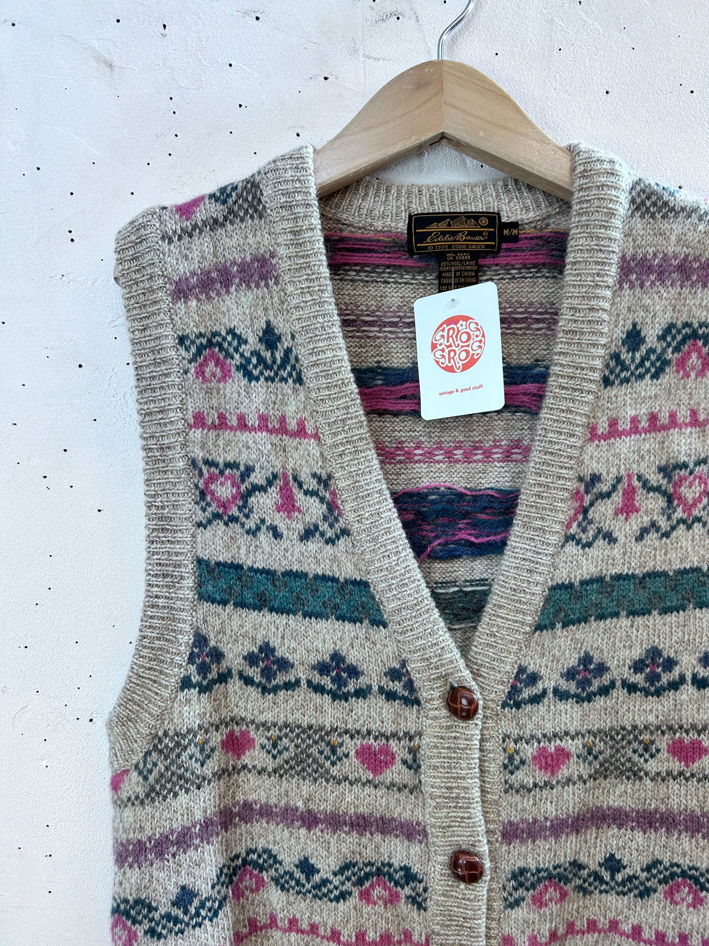 Vintage Knit Vest 〜Eddie Bauer〜 [L29121]