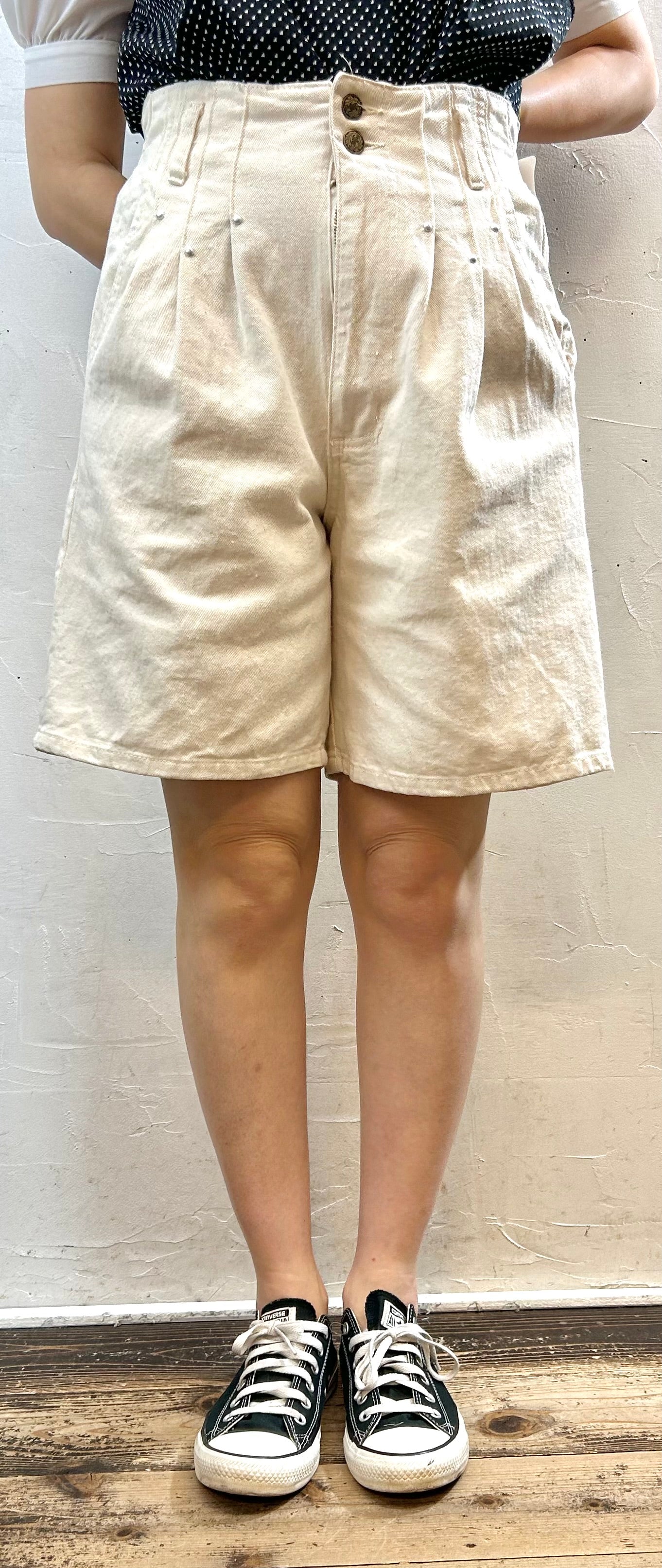 Vintage Cotton Short Pants MADE IN USA [F27579]